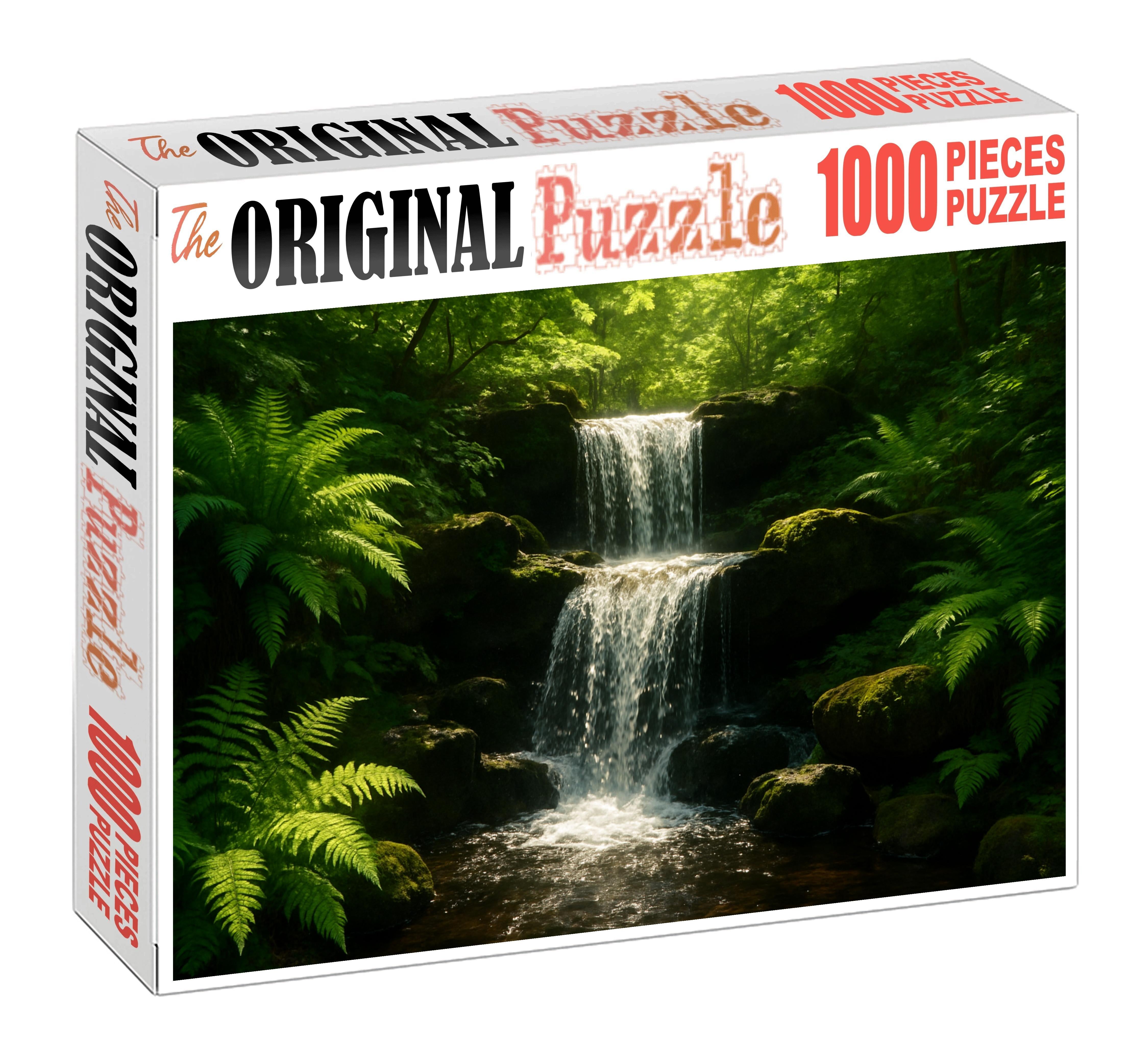 Crystal Cascade Ravine Custom Jigsaw Puzzle