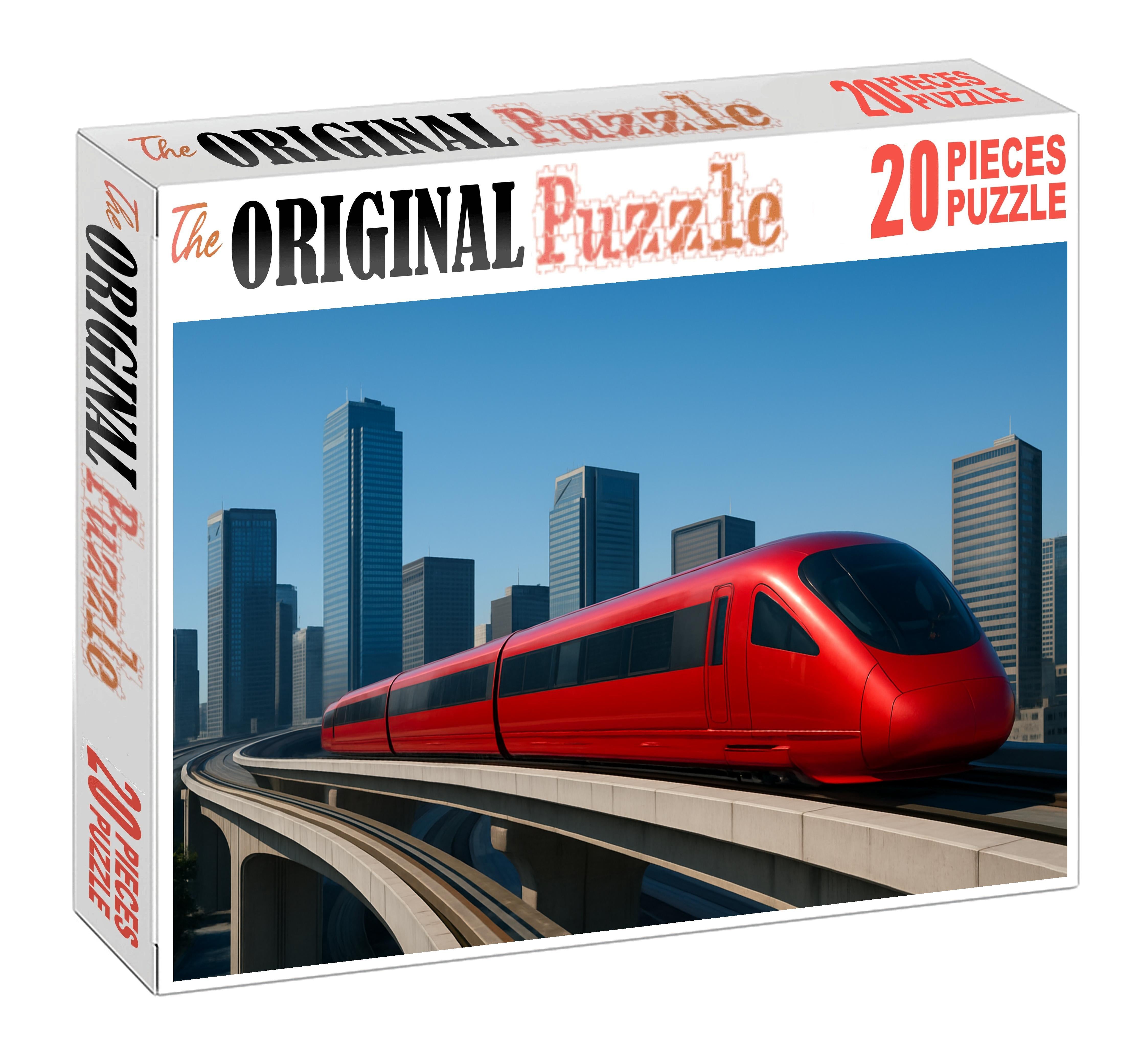 Crimson Express Maglev 300 Piece Puzzle