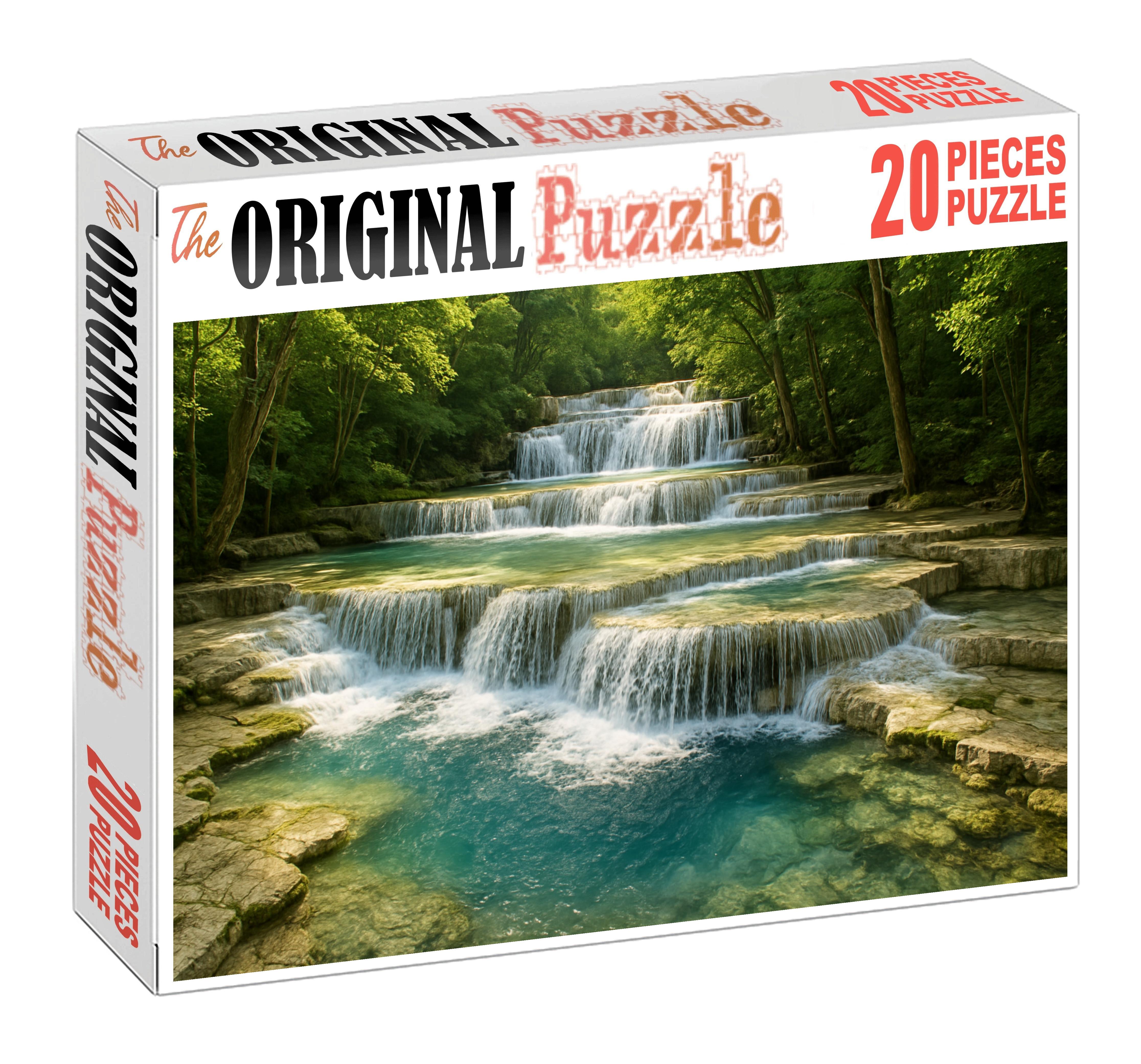 Sapphire Cascade Steps Premium Puzzle Pieces