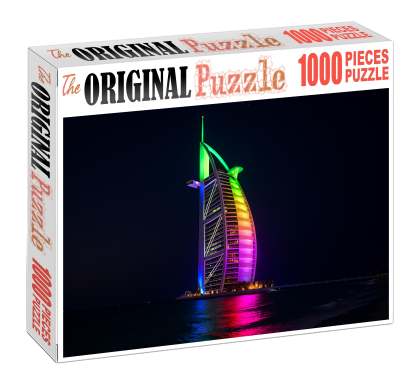 The Burj Al Arab Situated In Dubai United Arab Emirates Recognized By 7260 Globally As A Luxury Hotel And Architectural Icon Shaped Like A Sail 20 Piece Puzzle