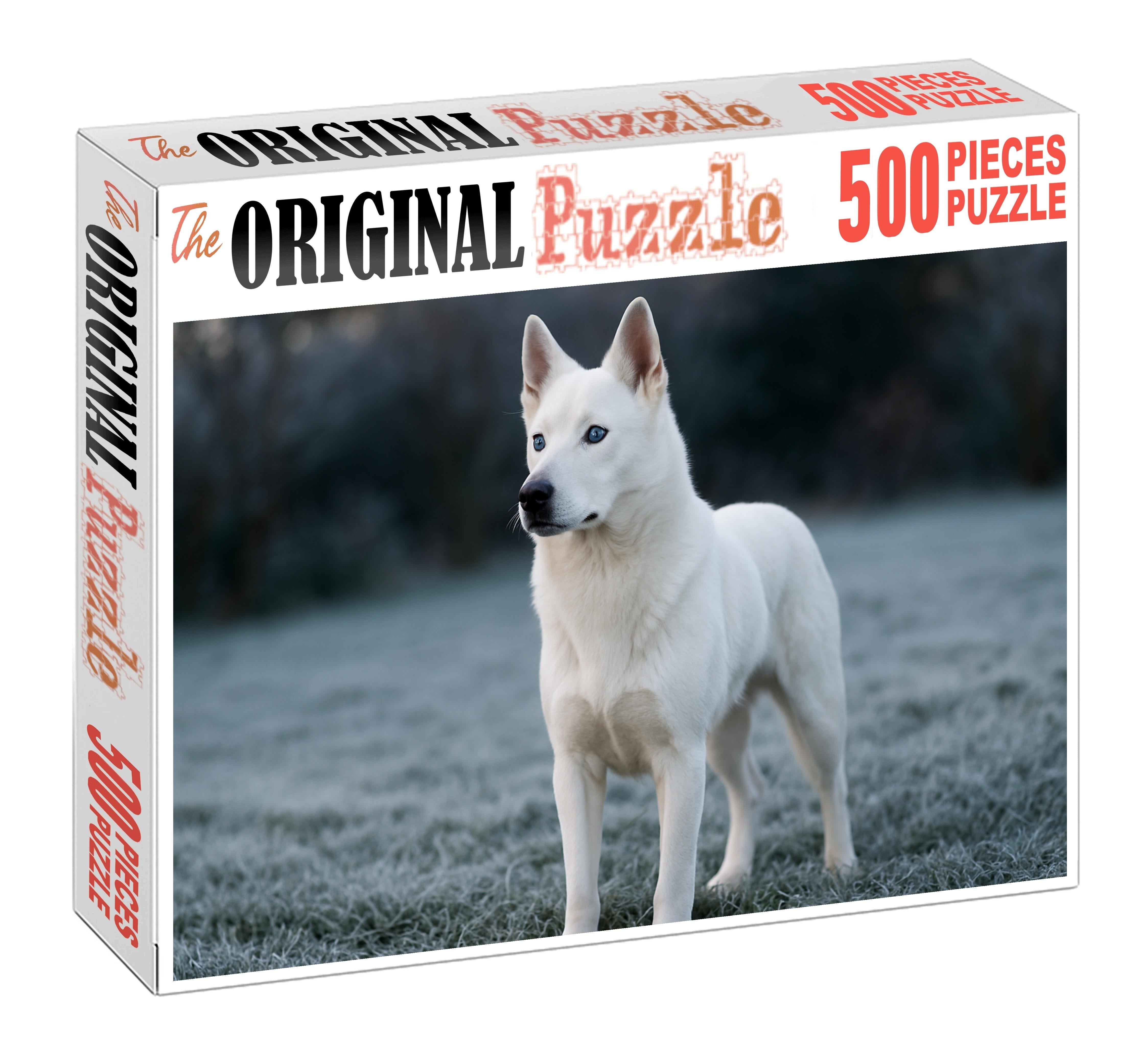 Crystal Frost Pure White Agile Guardian With Watchful Nature Puzzle For Kids