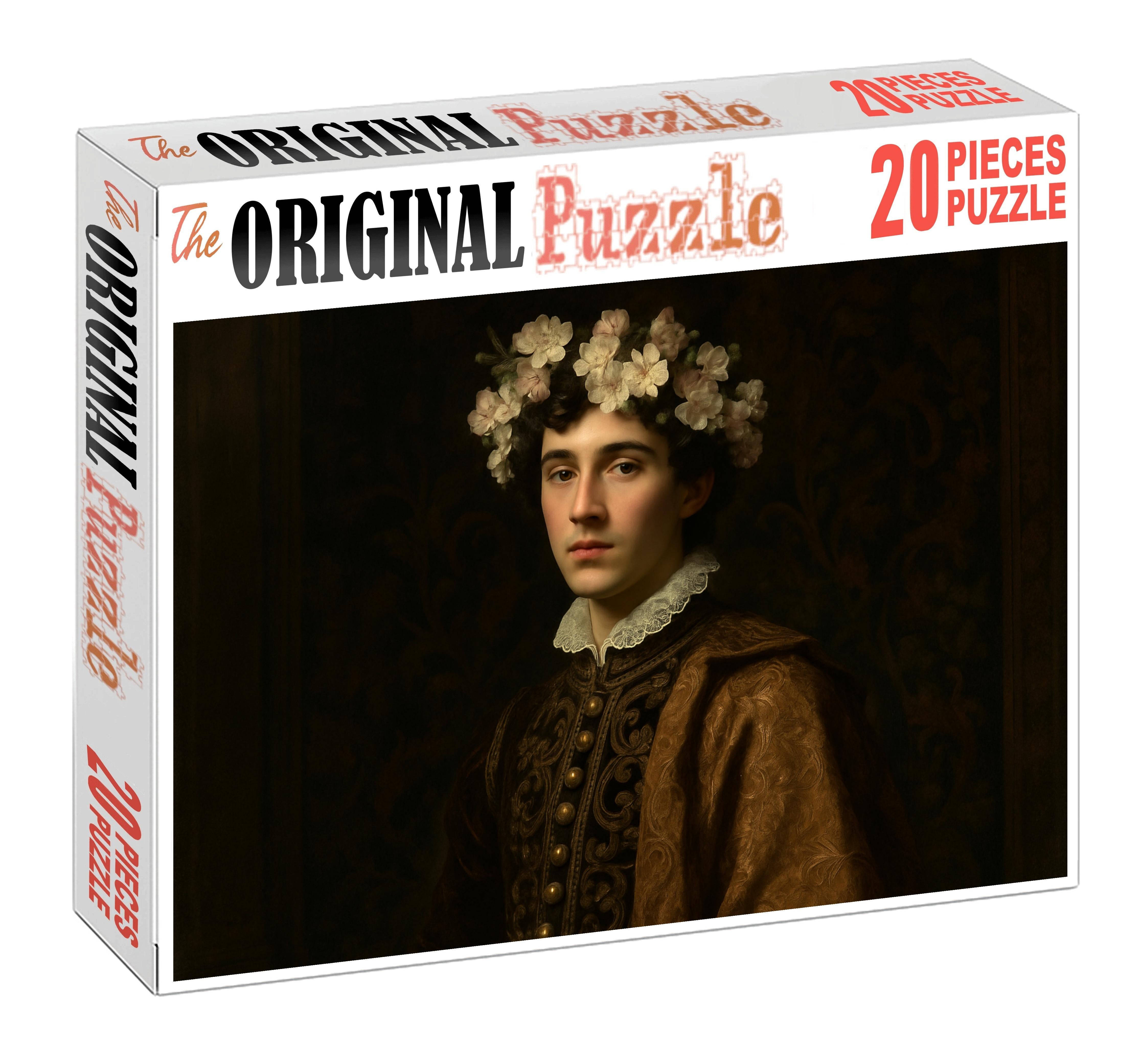 Portrait Of A Young Gentleman With Flowers Puzzle For Adults