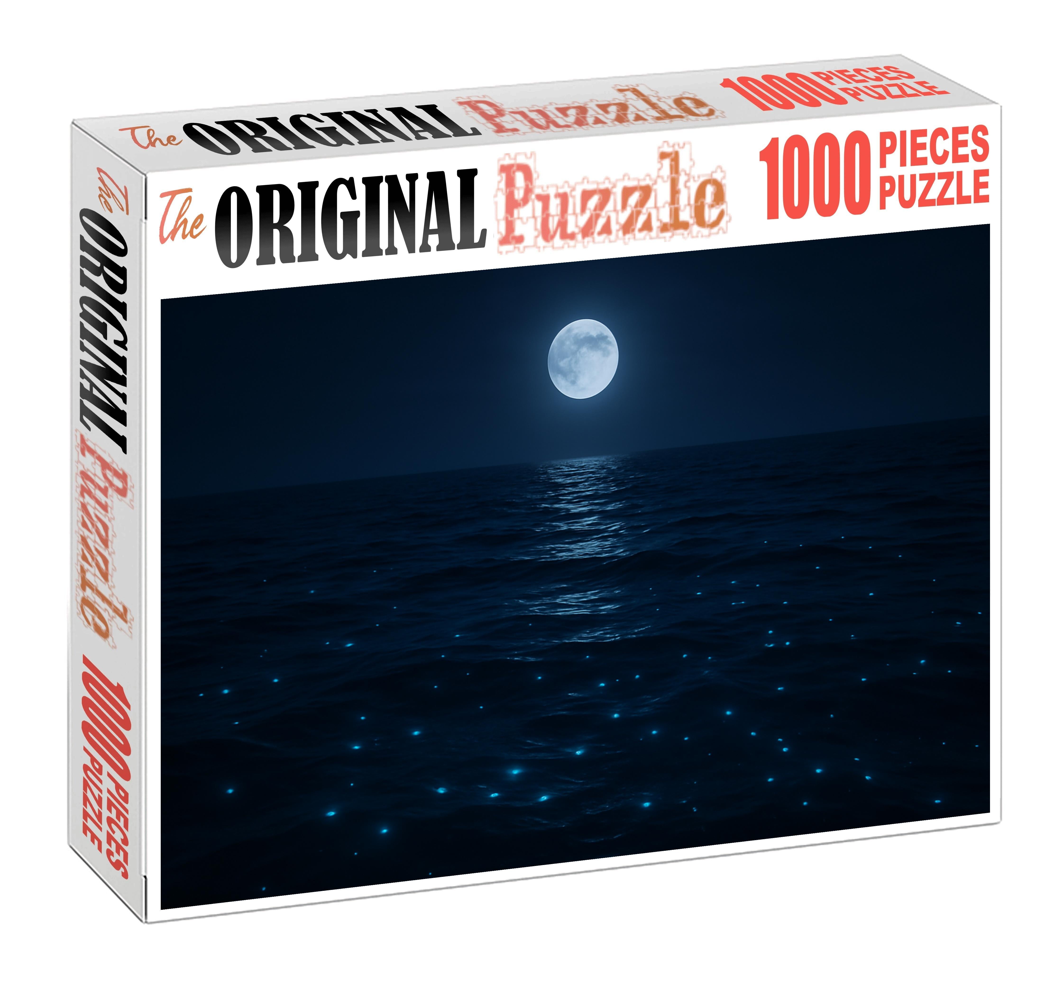 Moonlit Surface Drift Custom Jigsaw Puzzle