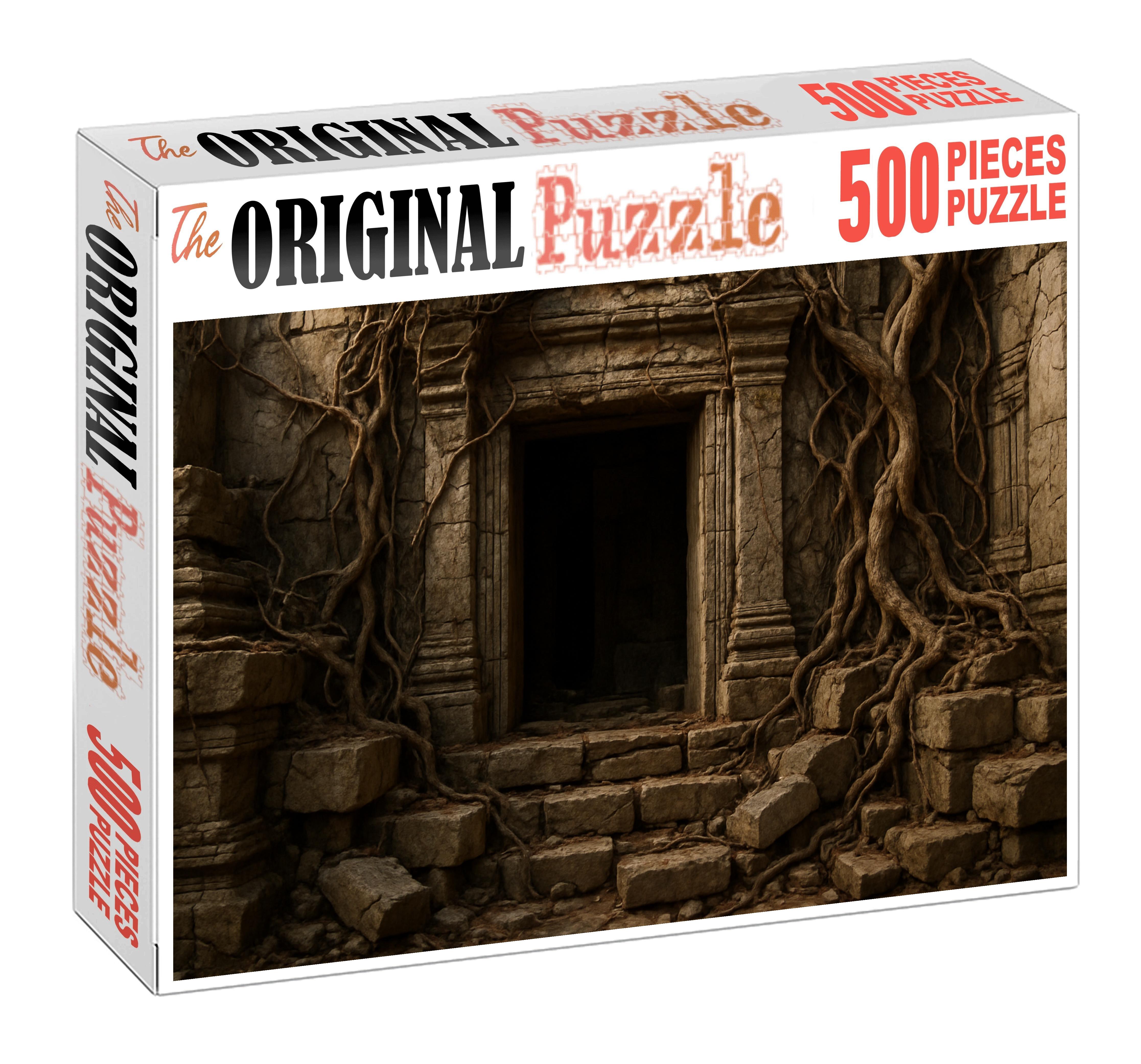 Architectural Ruins Etching Study Fine-point Ink Lines Capturing Decay Puzzle For Kids