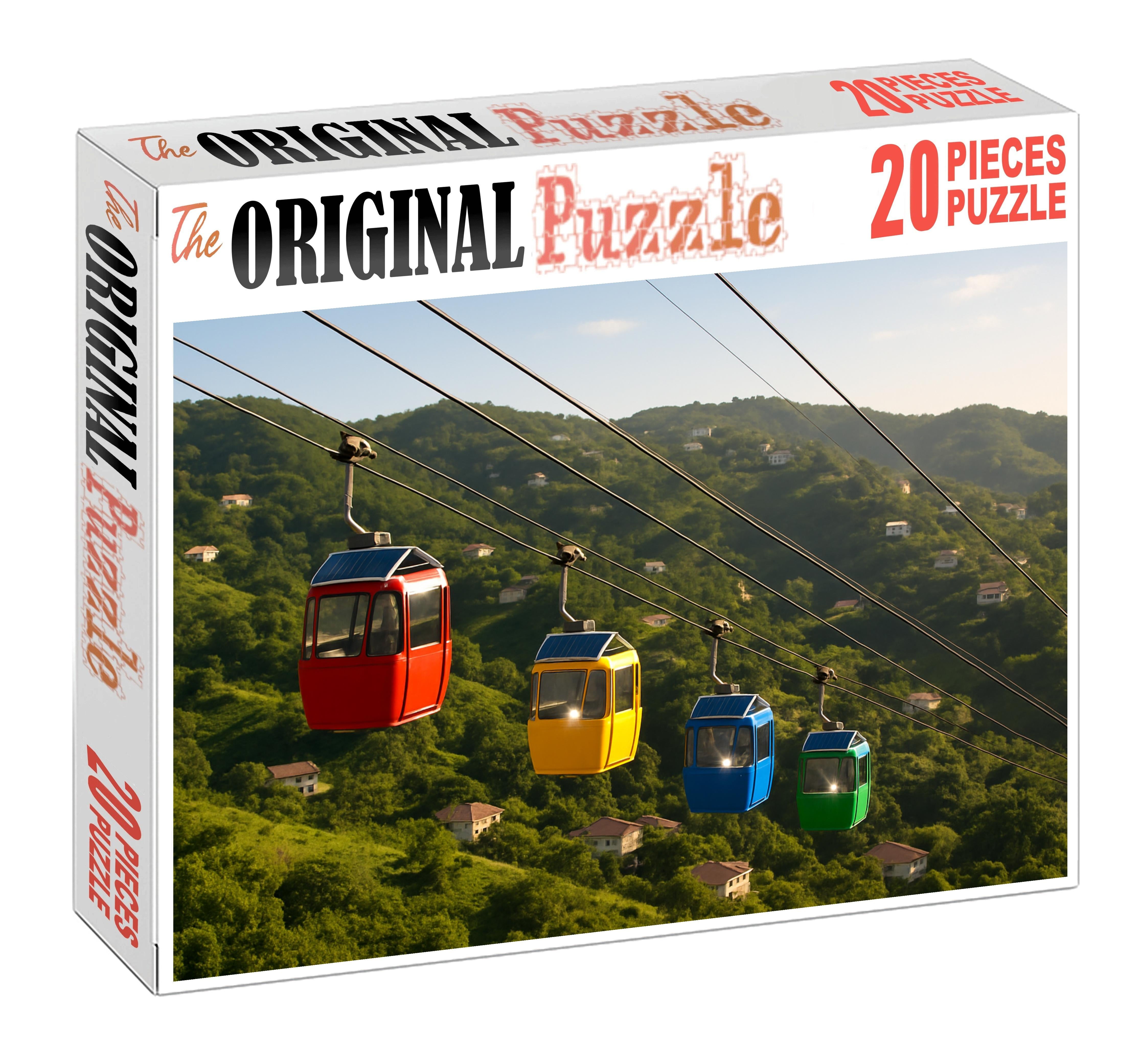 Solar-powered Cable Car Premium Puzzle Pieces