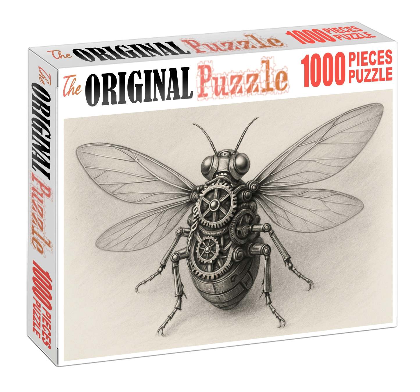Mechanical Insect Blueprint Precision Ink And Graphite Drawing Premium Puzzle Pieces