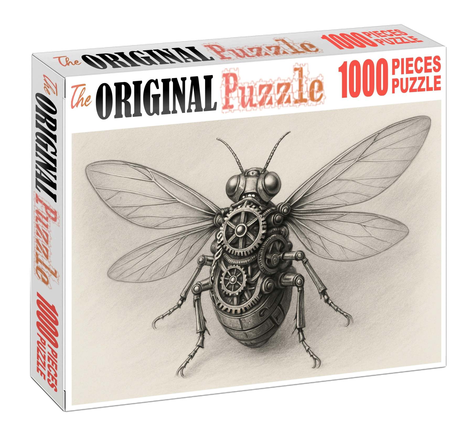 Mechanical Insect Blueprint Precision Ink And Graphite Drawing Premium Puzzle Pieces