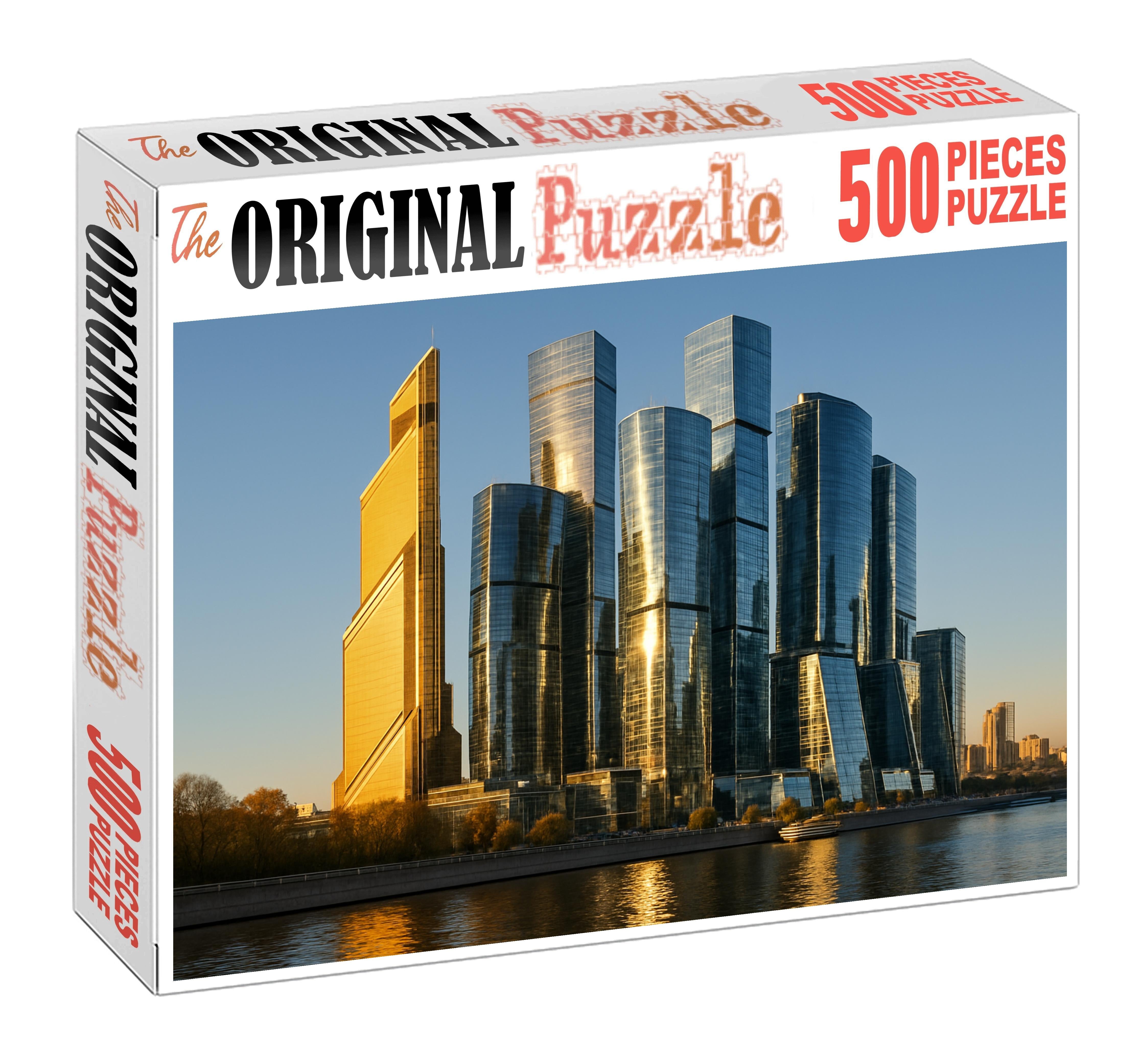 Moscow City Skyline A Striking Modern Cluster Featuring The Federation Tower And Mercury City Tower Symbolizing Russias Financial Strength Unique Puzzle Design