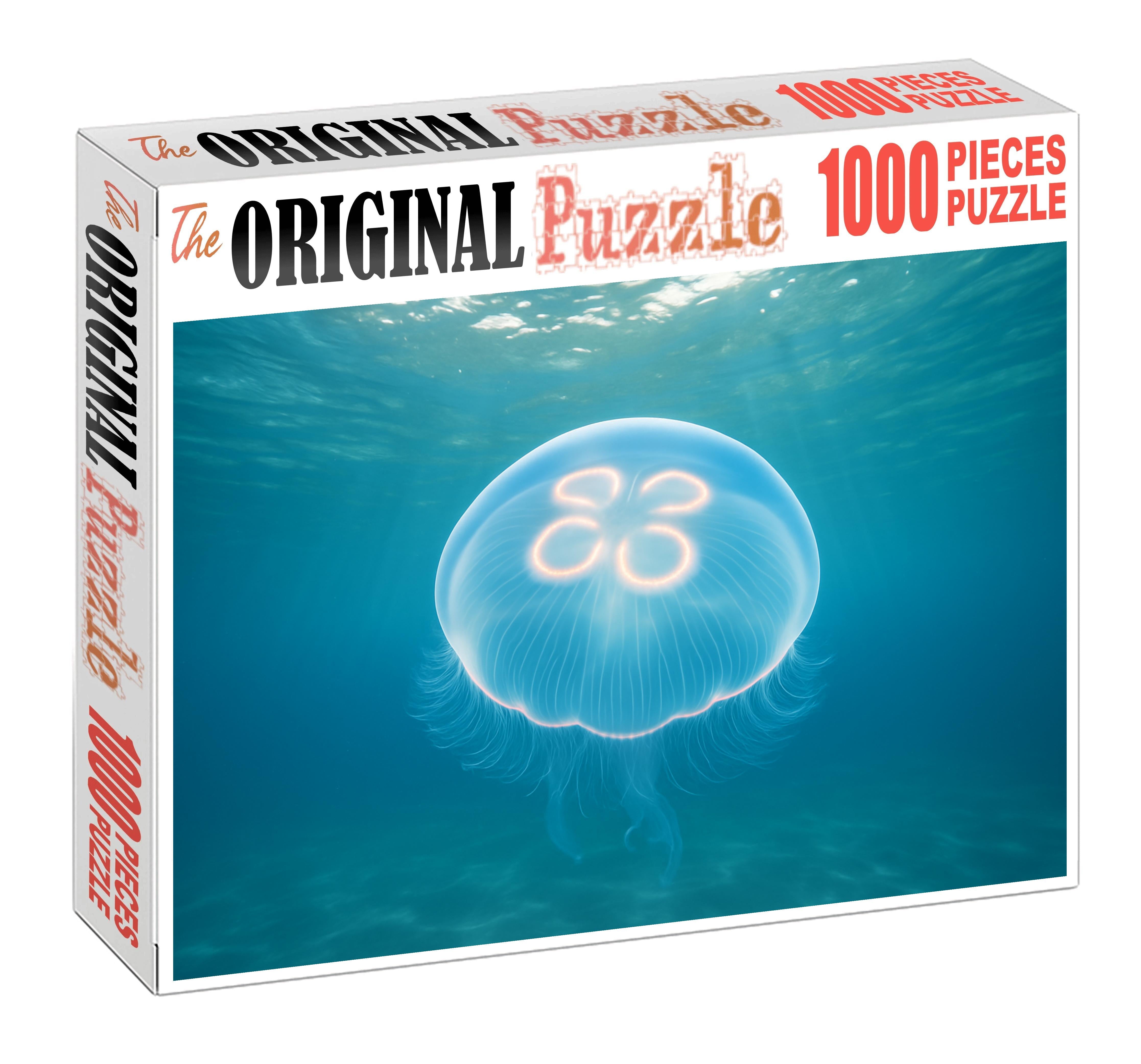Celestial Moon Jelly Delicate Gelatinous Drifter With Radiant Pulsations Puzzle Collection