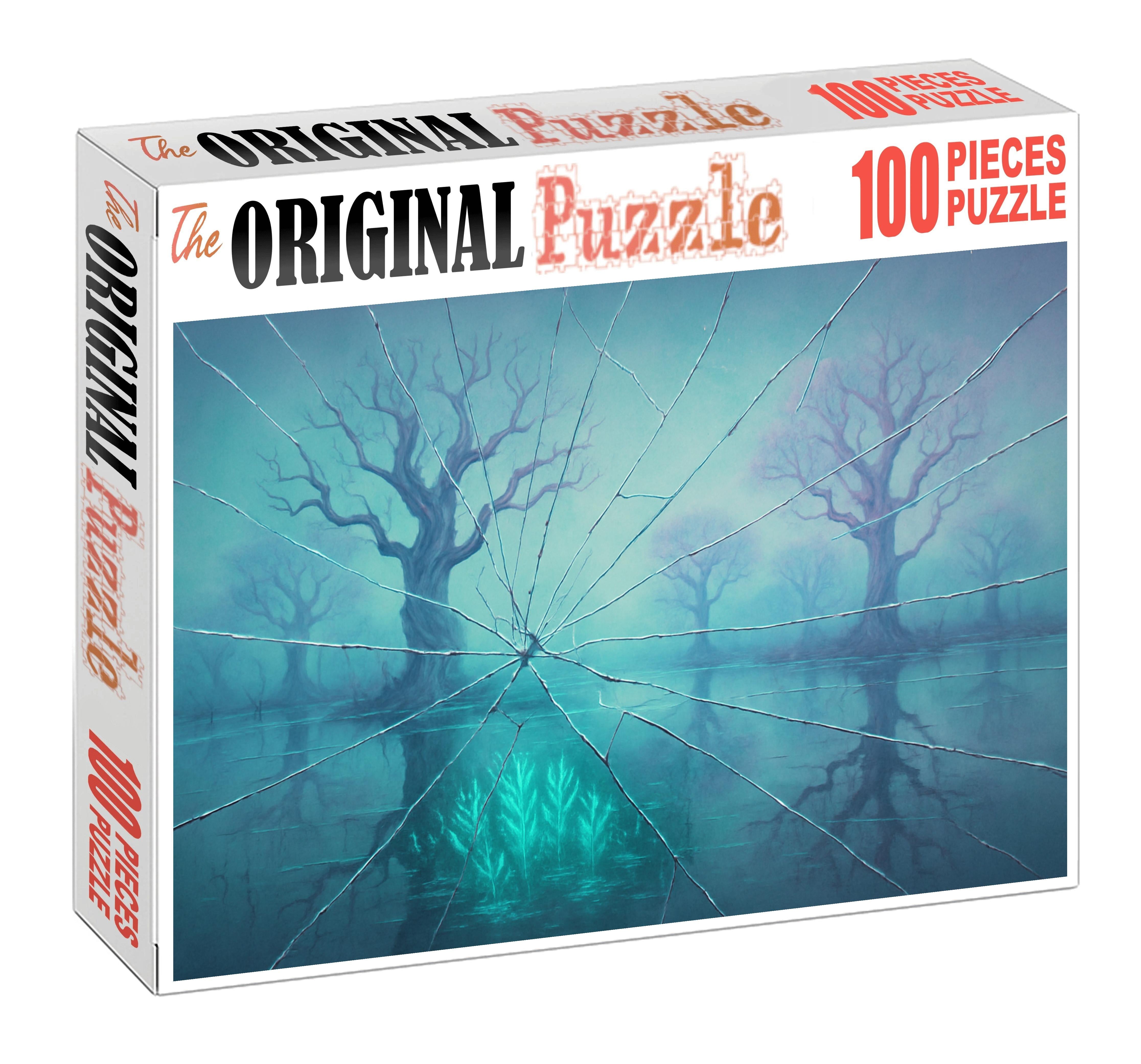 Echoes Of The Crystal Marsh Fractured Reflections Beneath Glassy Waters Unique Puzzle Design
