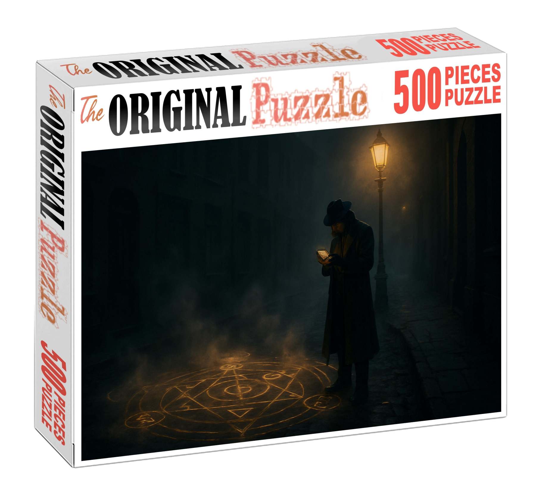 Fantasy Noir Alchemist Mystical Detective In Fog-laden Magic City 20 Piece Puzzle