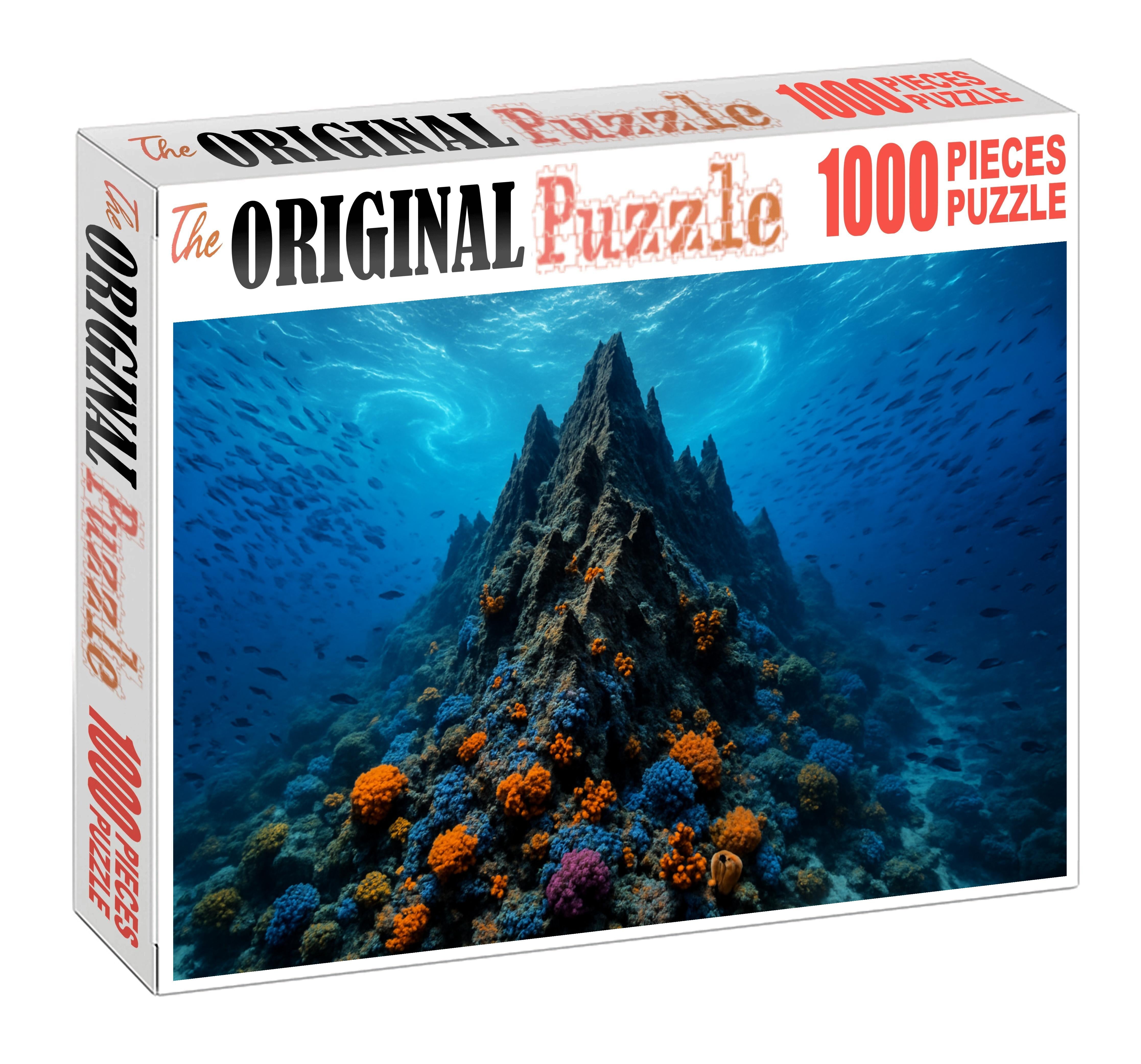 Twisting Submarine Ridge Rocky Outcrops At Mid-ocean Depths 200 Piece Puzzle