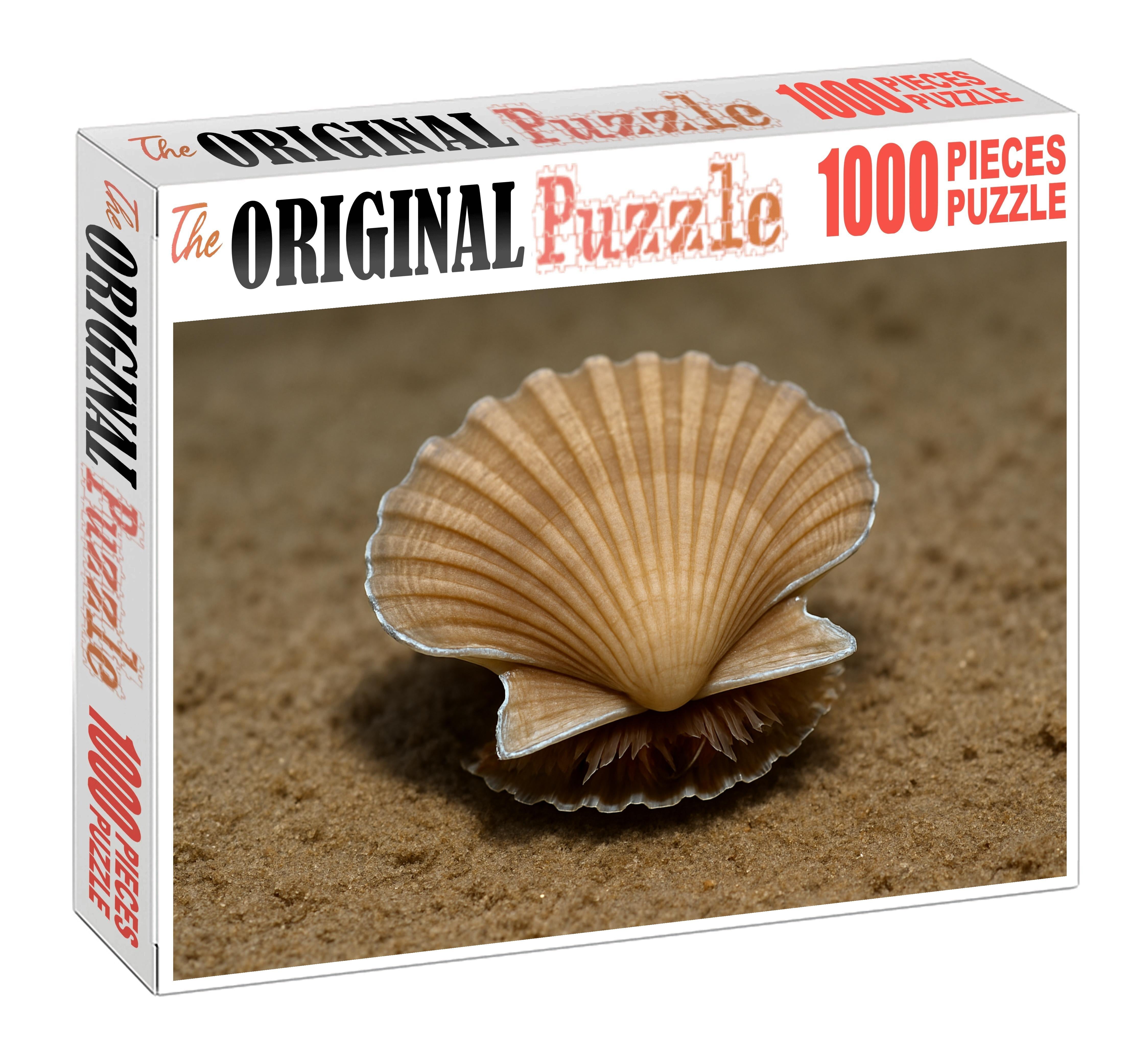 Silver Leaf Scallop Filter-feeding Mollusk With Reflective Shell Edges Mini Puzzle