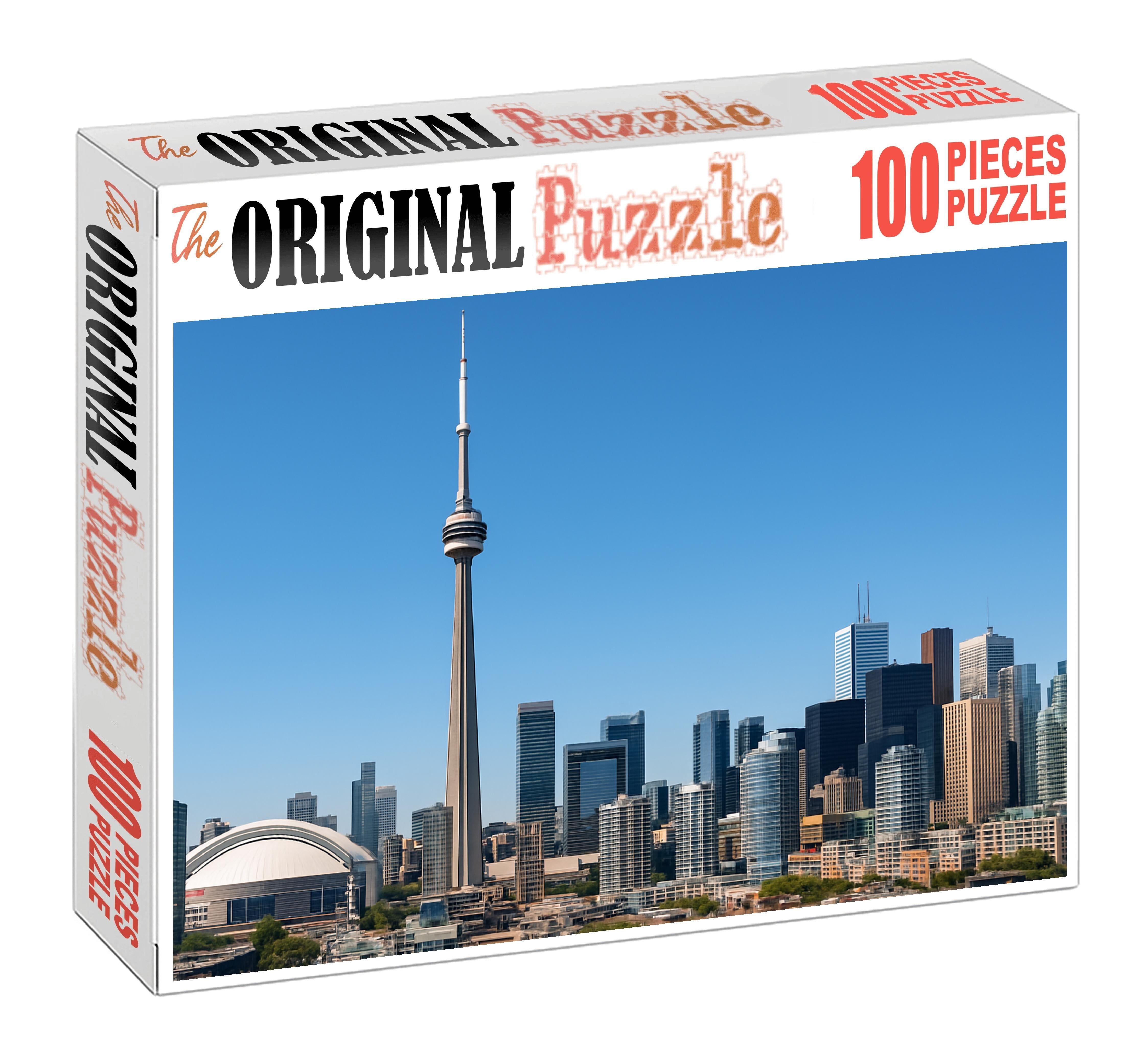 Cn Tower Rising In Toronto Canada Recognized By 6788 Worldwide As A Beacon Of Architectural Innovation And Panoramic Urban Vistas Easy Puzzles