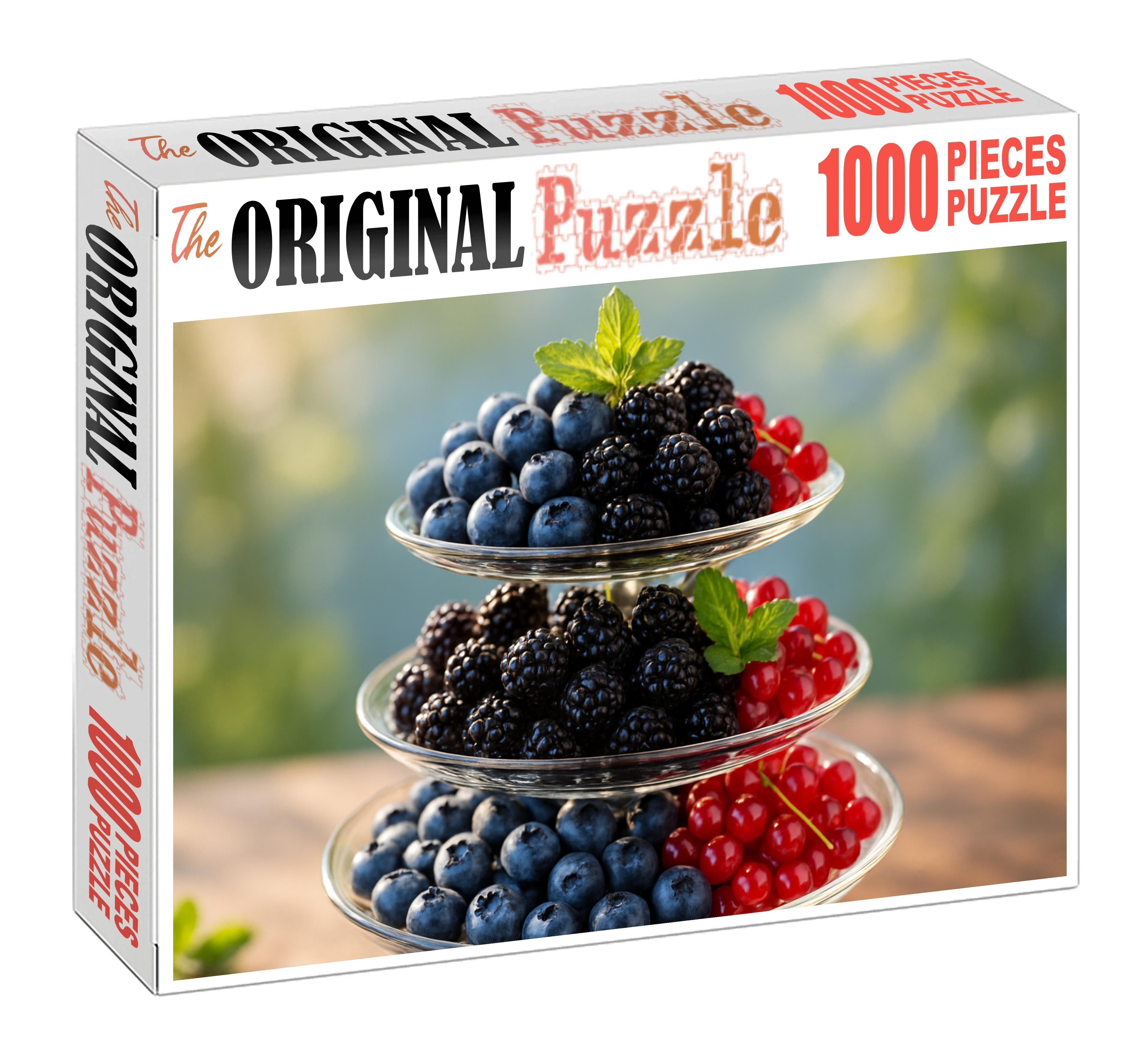 Frosted Berry Cascade Blueberries Blackberries And Red Currants 20 Piece Puzzle