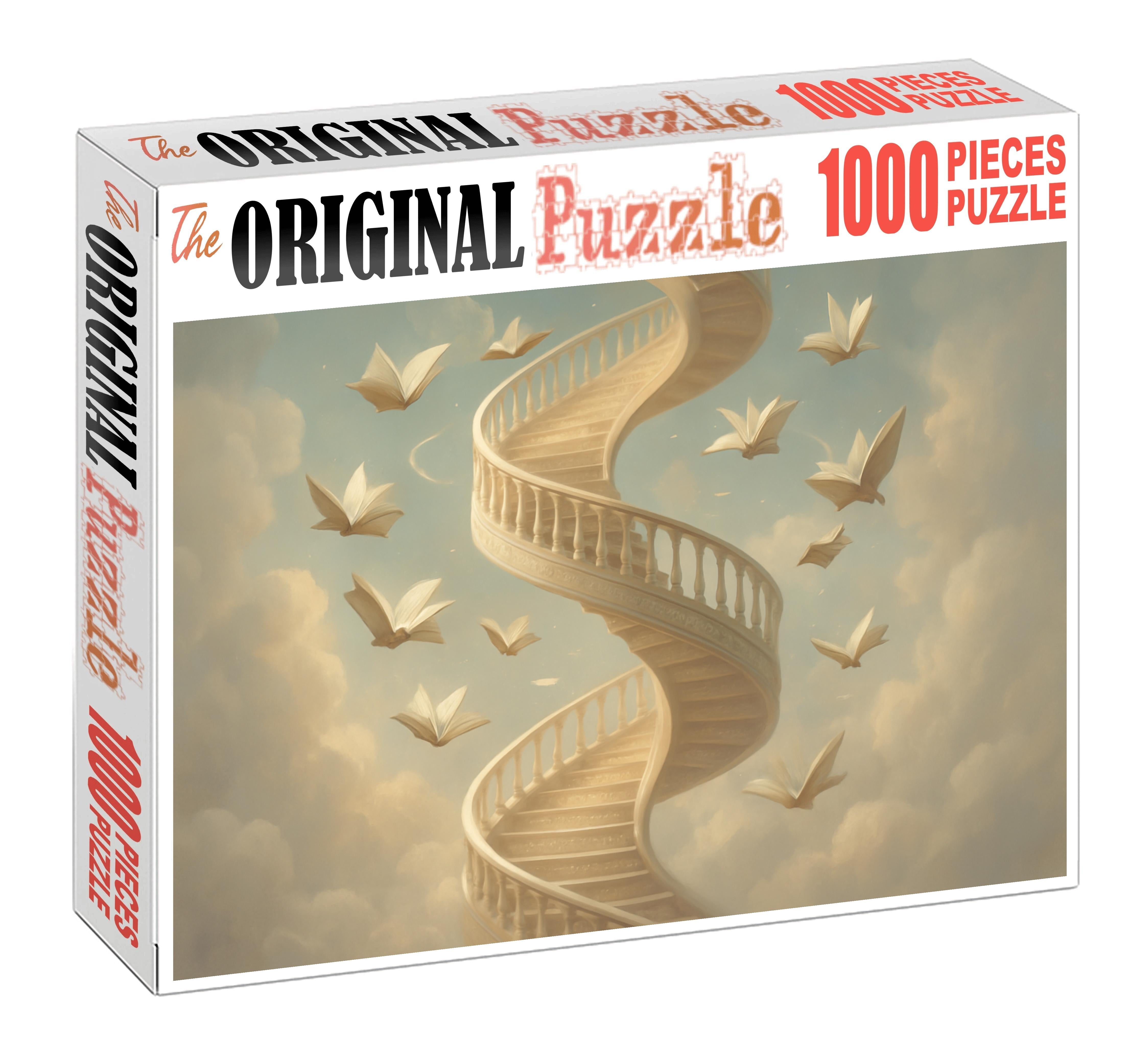 The Infinite Spiral Library Endless Stairs Among Cloud Realms Unique Puzzle Design