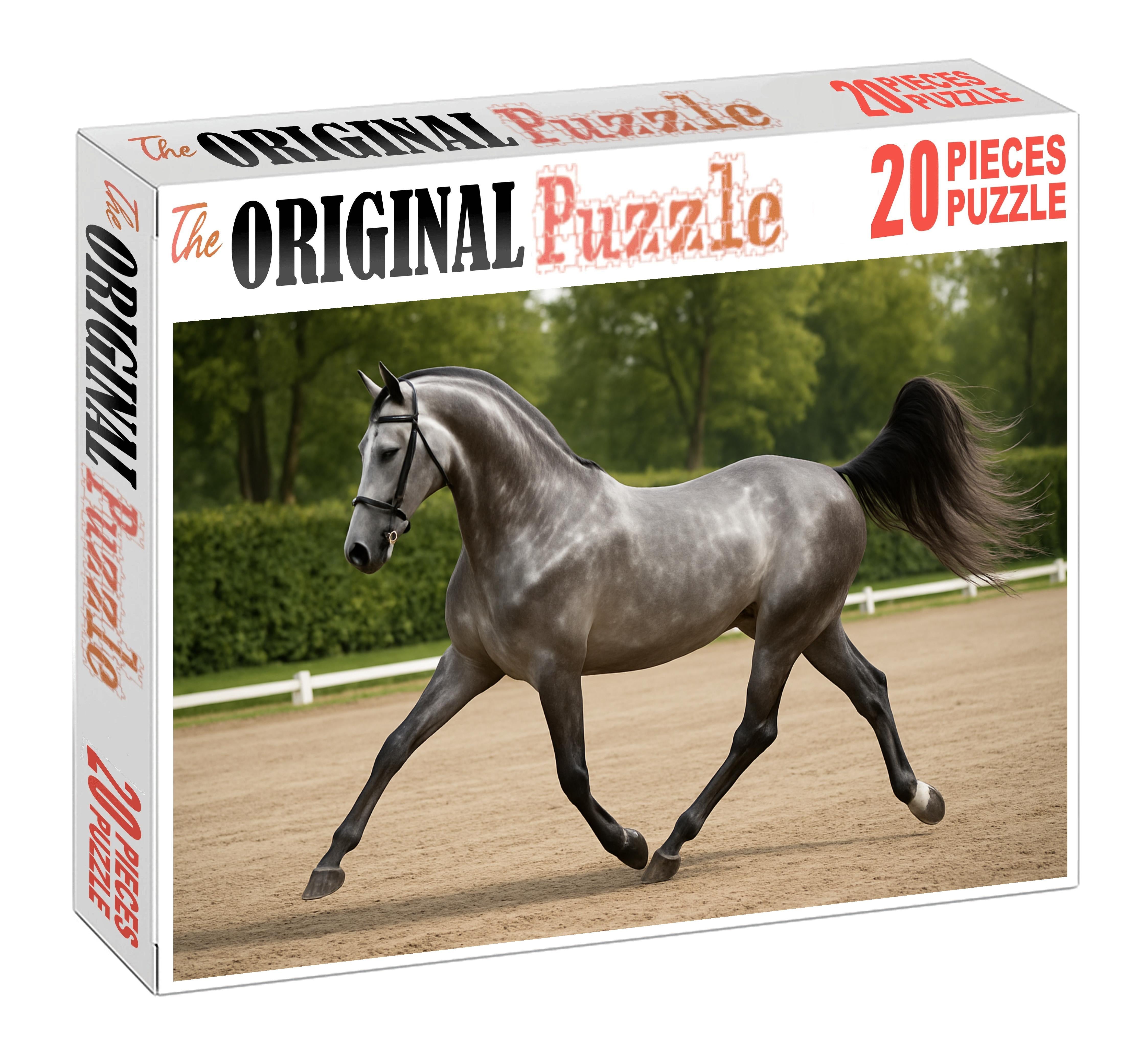 Silver Mist Dressage Mare Sleek Gray With Elevated Elegance Puzzle Collection