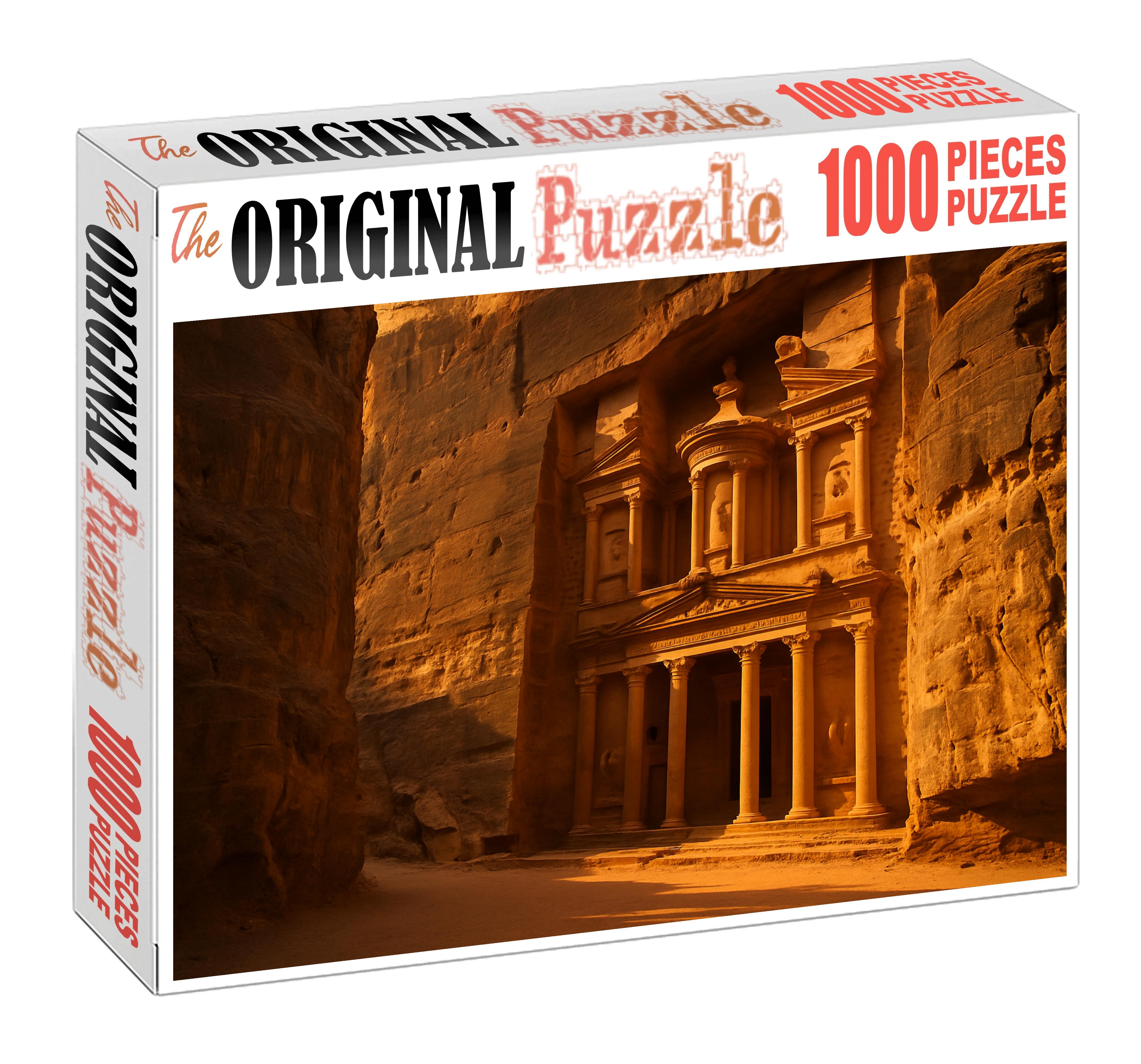 Petra Treasury Situated In Ma'an Governorate Jordan Recognized By 7180 Of Global Heritage Enthusiasts As A Rock-cut Architectural Marvel Large Format Puzzle