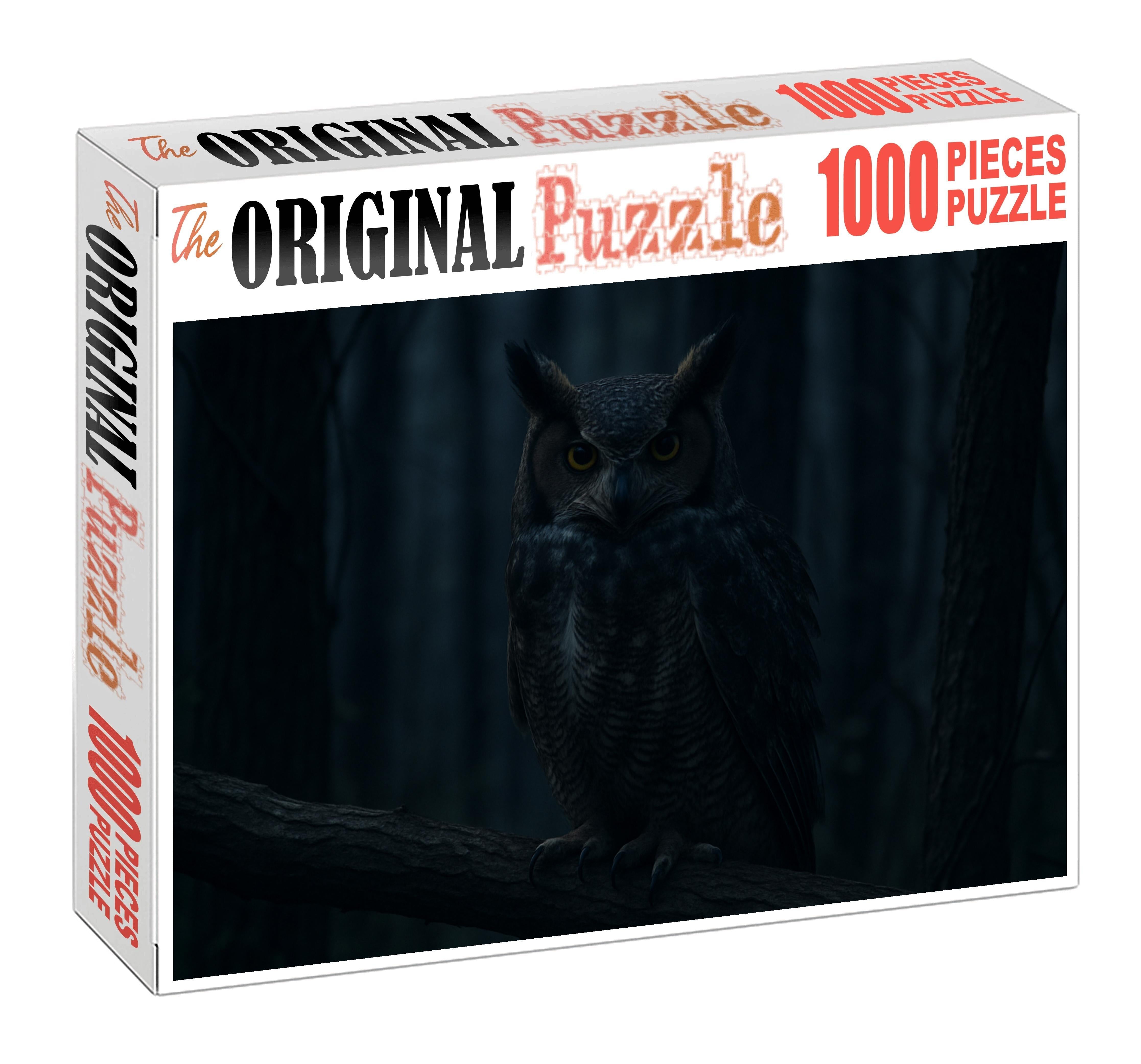 Great Horned Owl Nighttime Sovereign Custom Jigsaw Puzzle