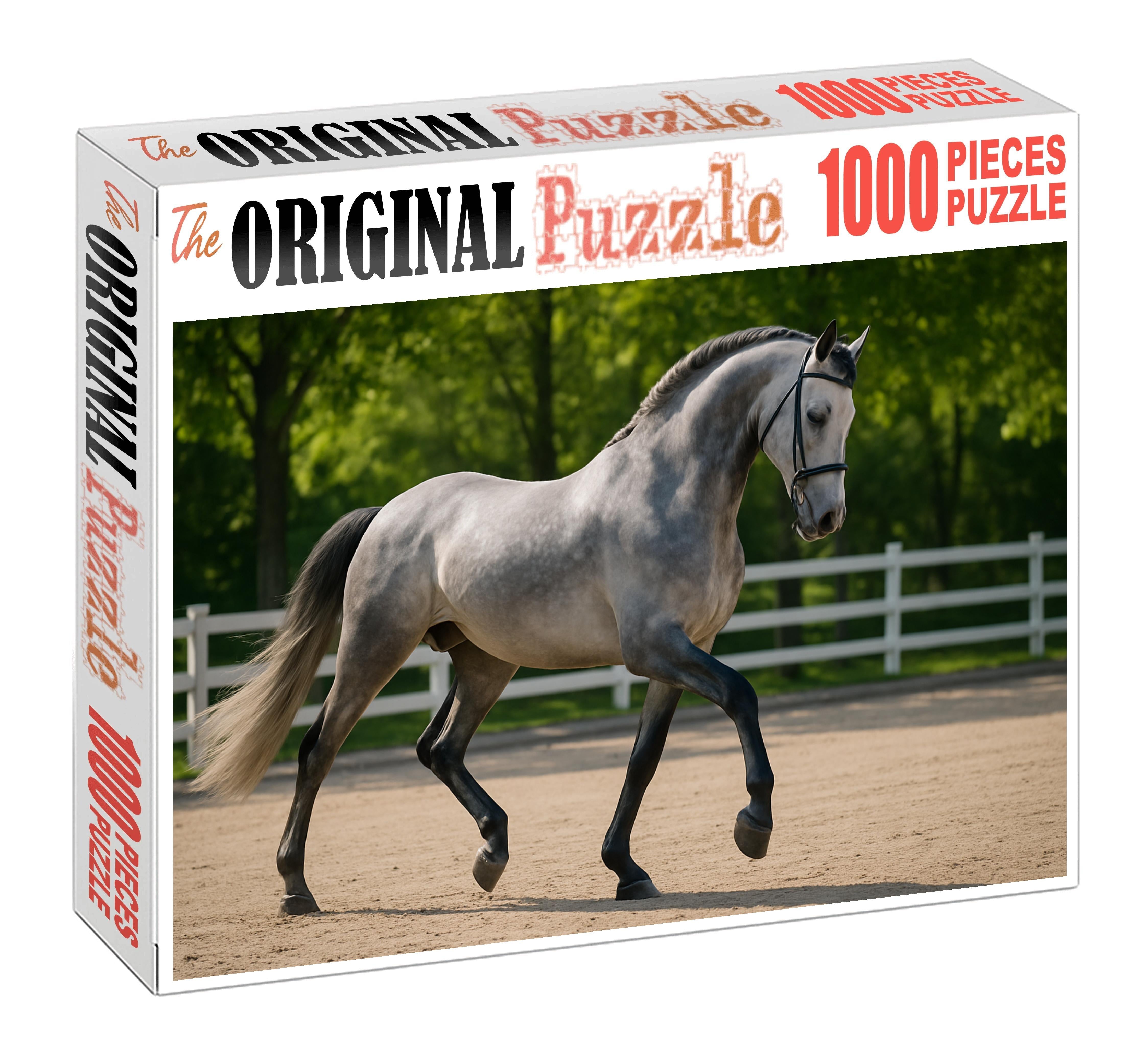 Shadowbrook Glider Sleek Gray Warmblood With Effortless Extension Mini Puzzle