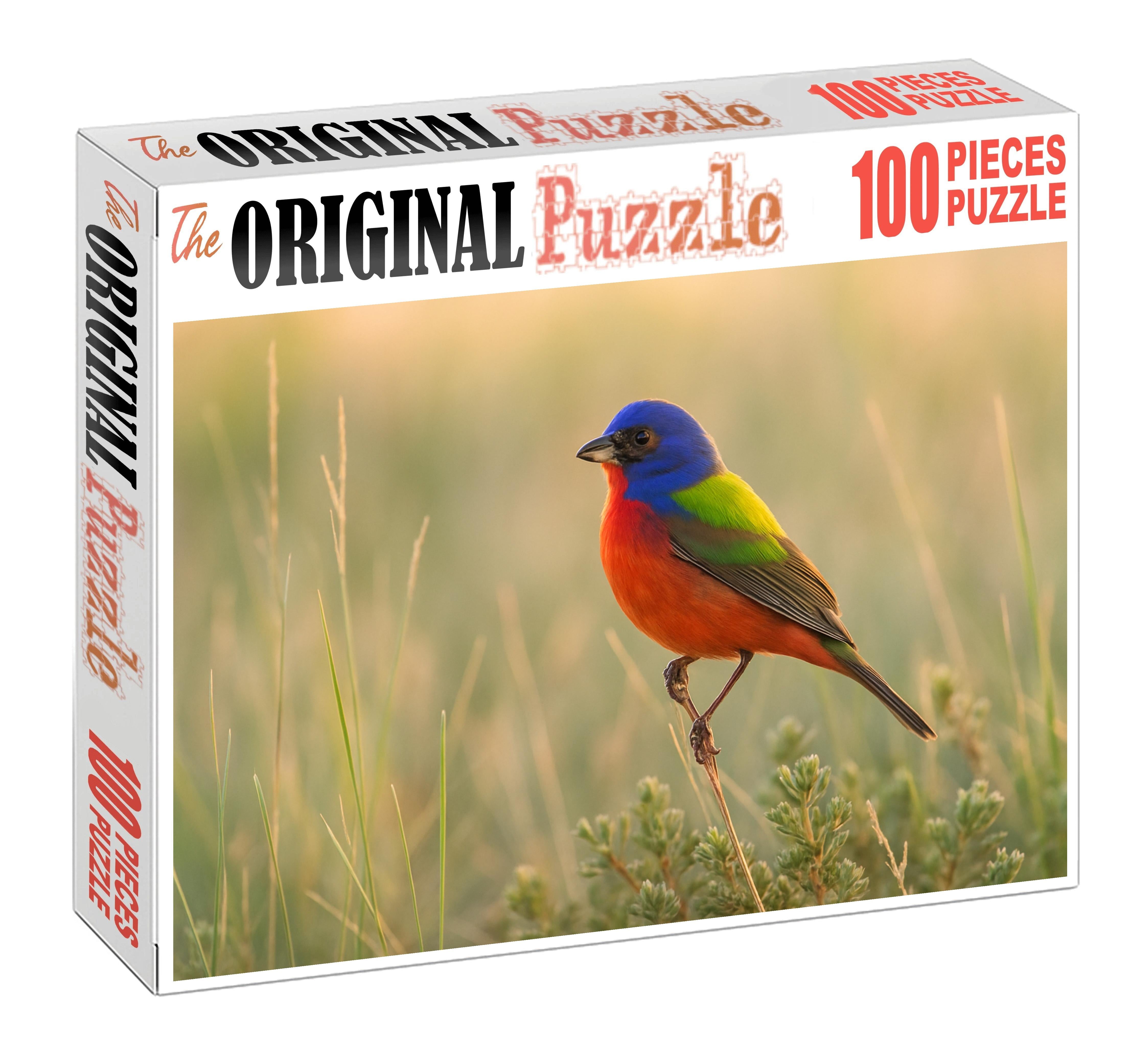 Painted Bunting Rainbow Of The Grasslands Challenging Puzzles