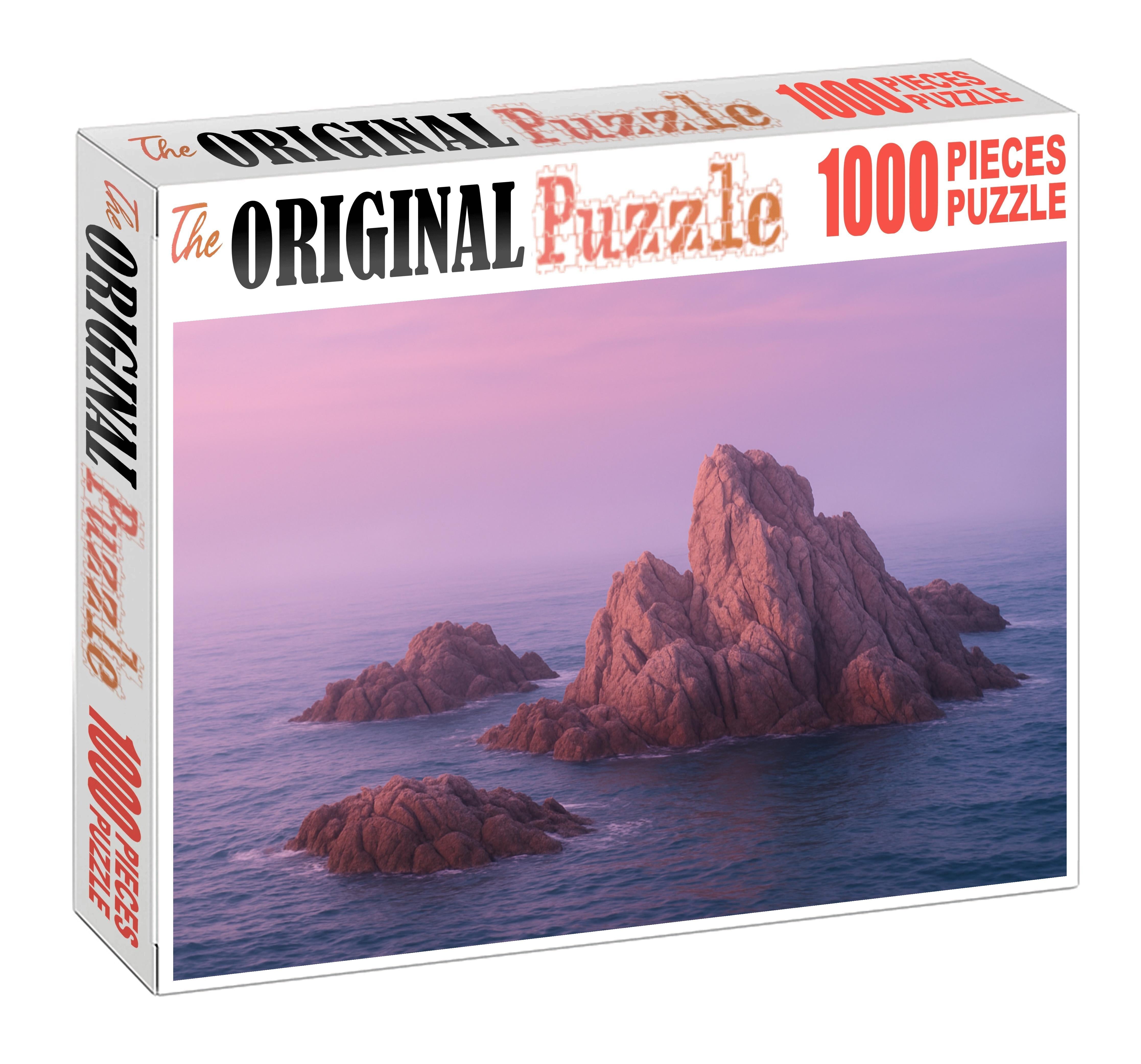 Rocky Coastal Overlook At Dawn Easy Puzzles