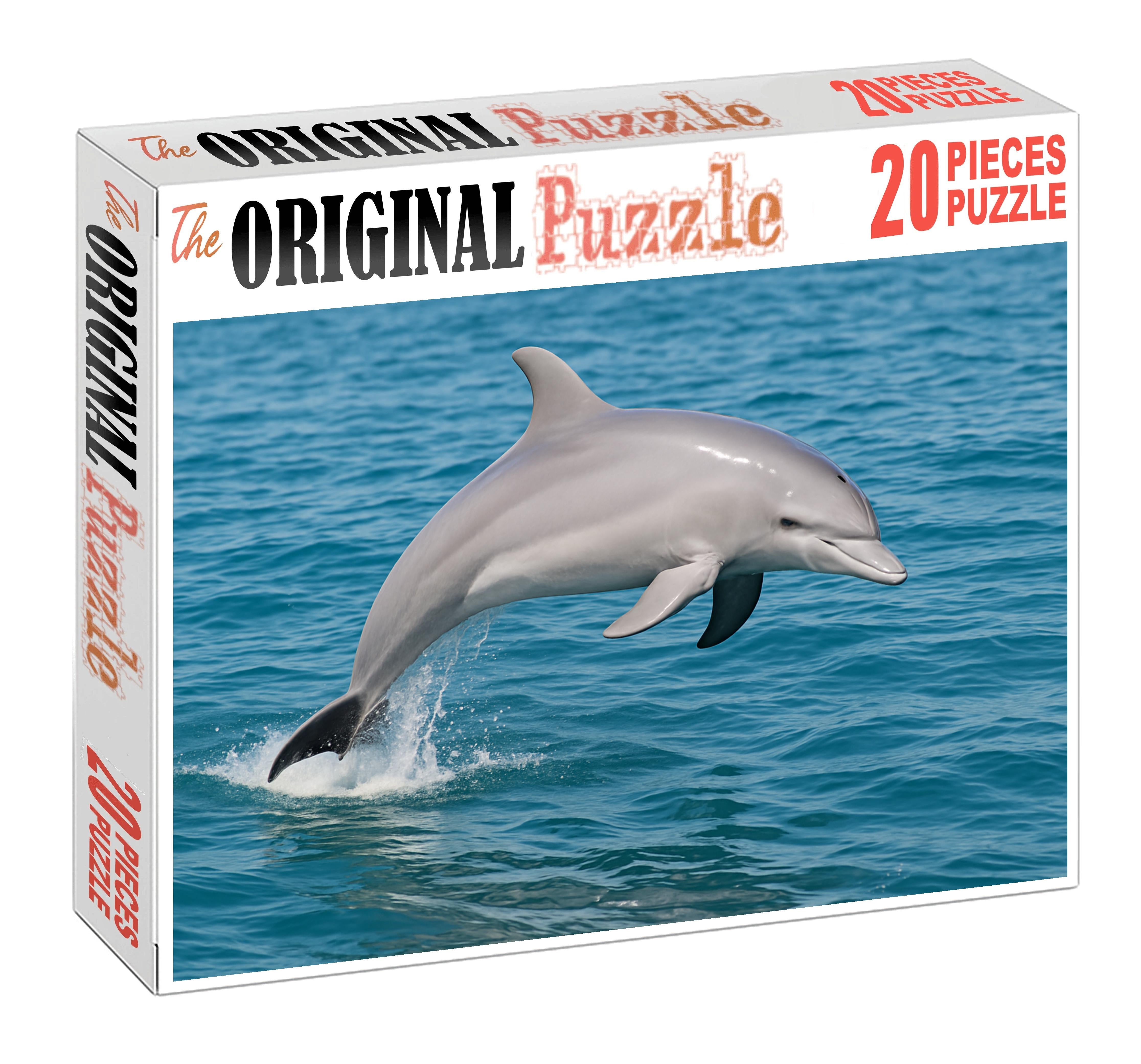 Silkfin Dolphin Agile Marine Mammal With Streamlined Body And Graceful Leaps Puzzle Collection