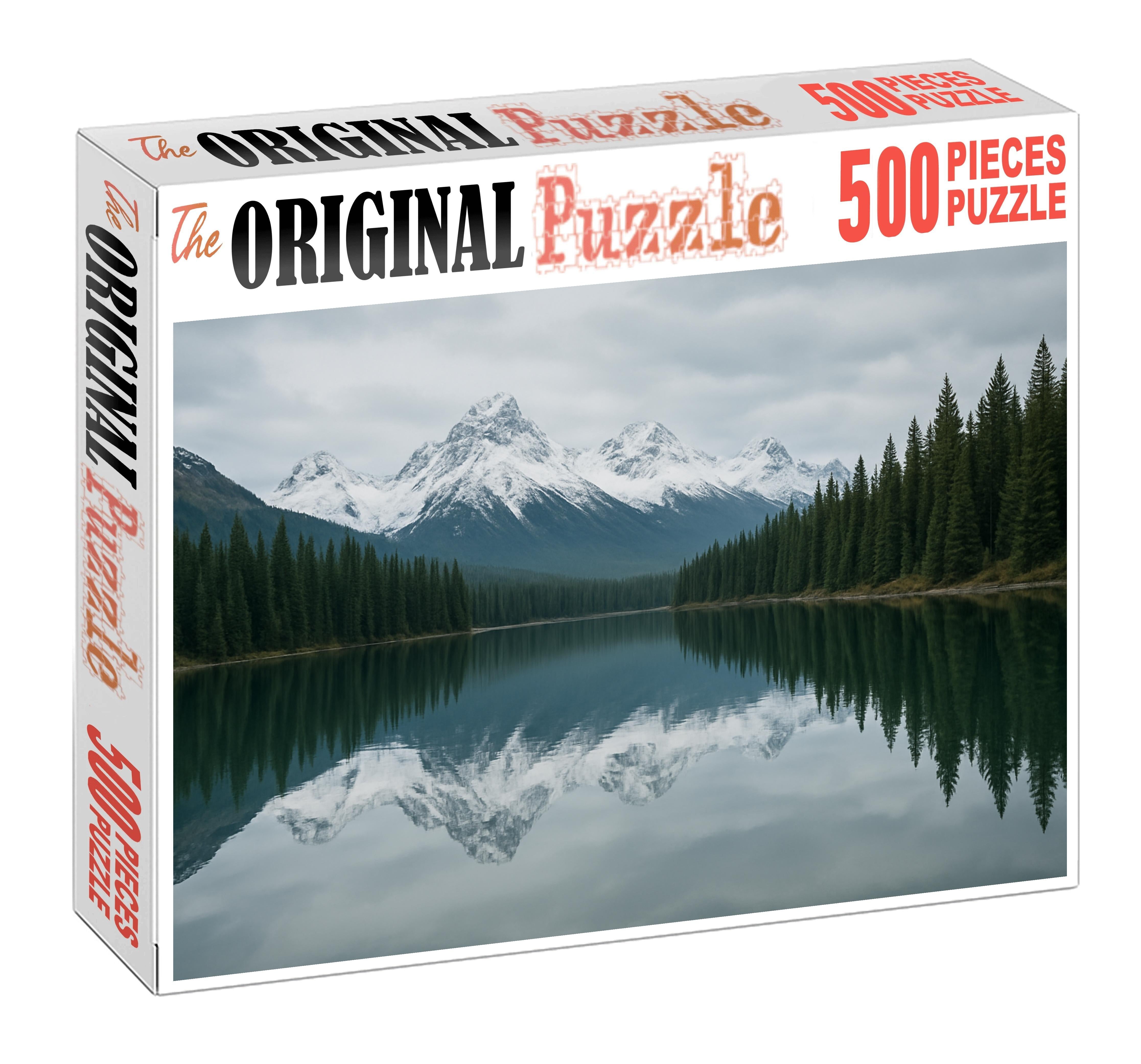 Quiet Alpine Lake Reflection 200 Piece Puzzle