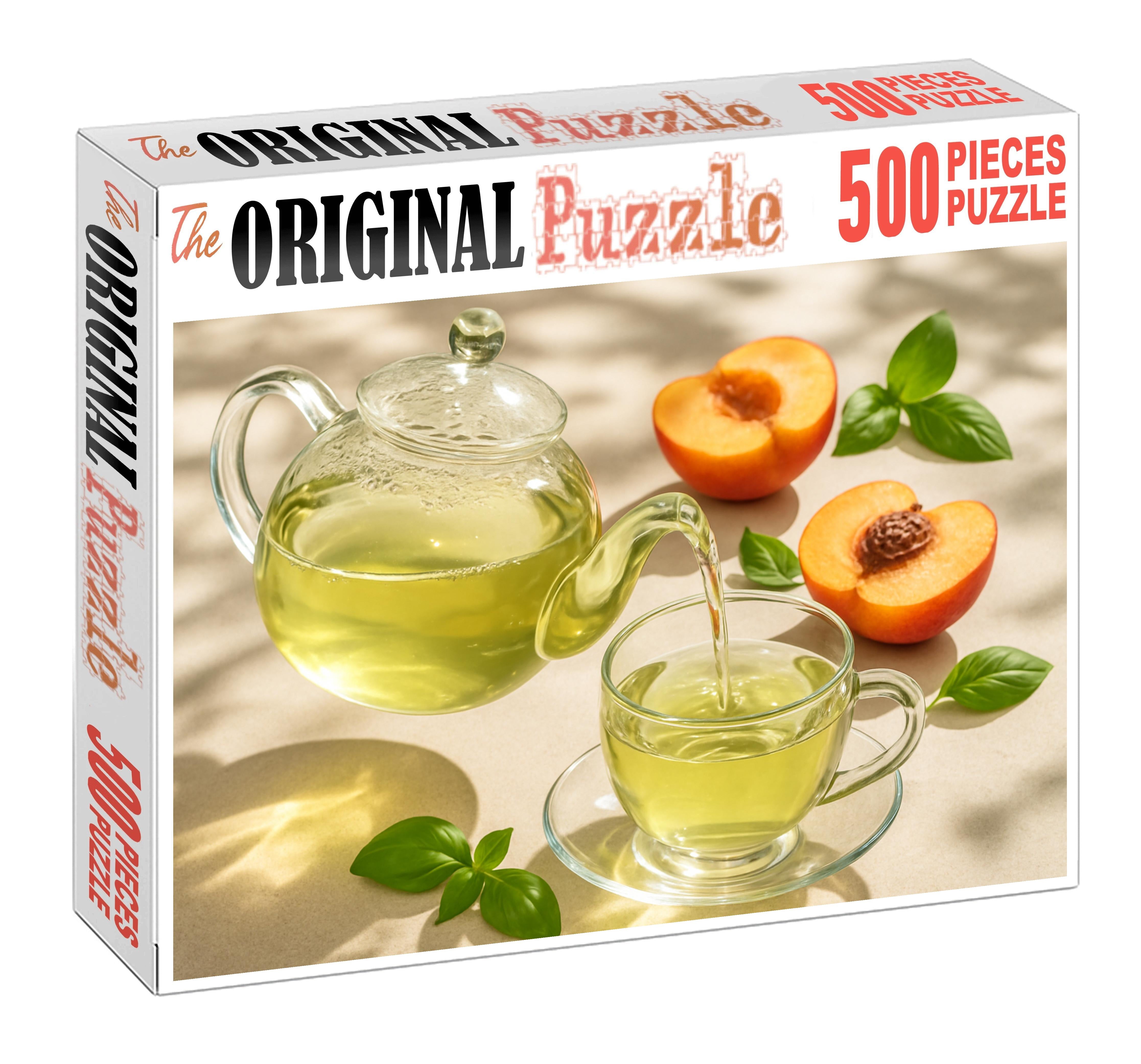 Sunlit Garden Green Tea With Sweet Peach And Fresh Basil Easy Puzzles