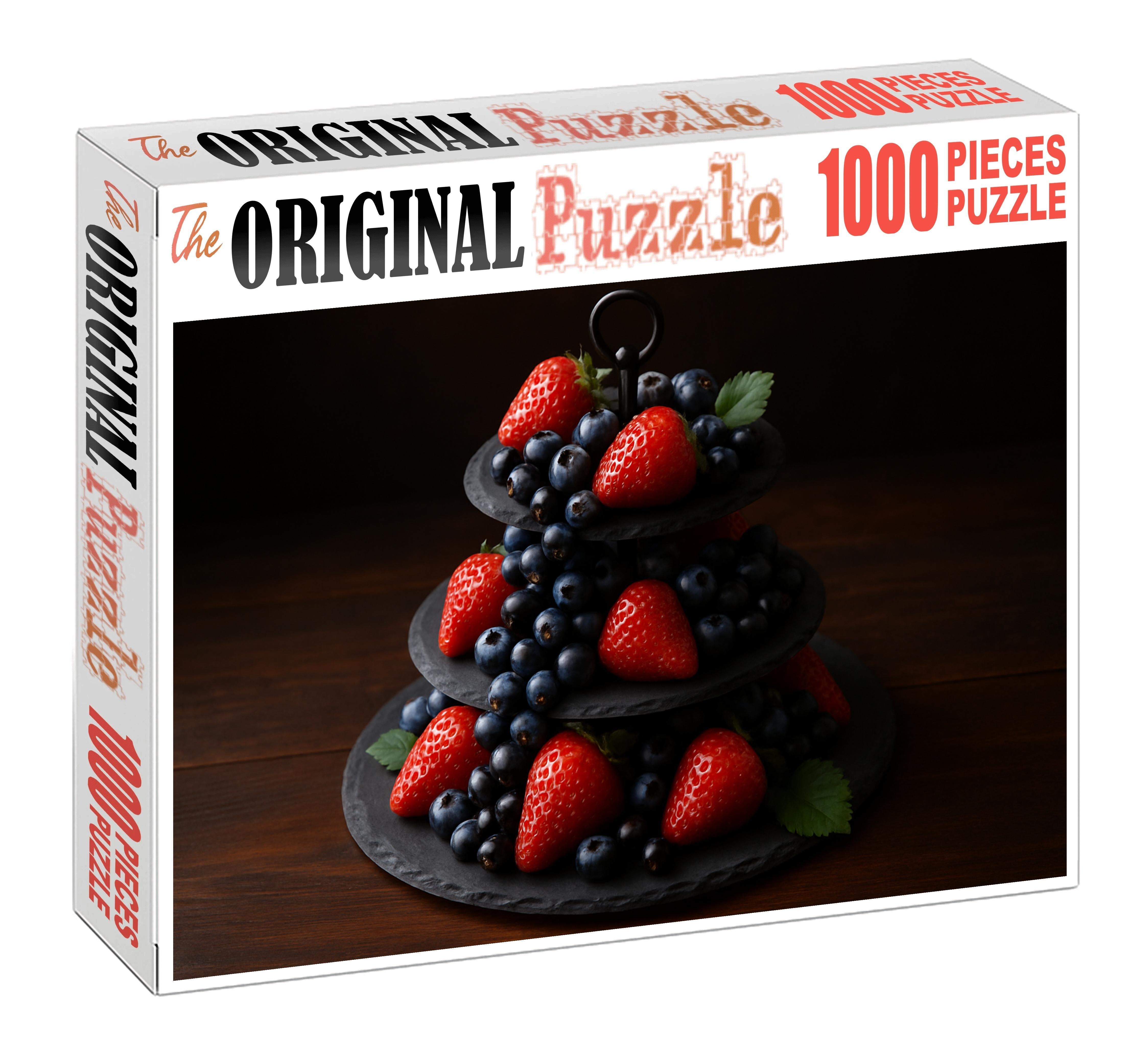 Berry Cascade Flowing Layers Of Strawberries Blueberries And Blackcurrants 500 Piece Puzzle