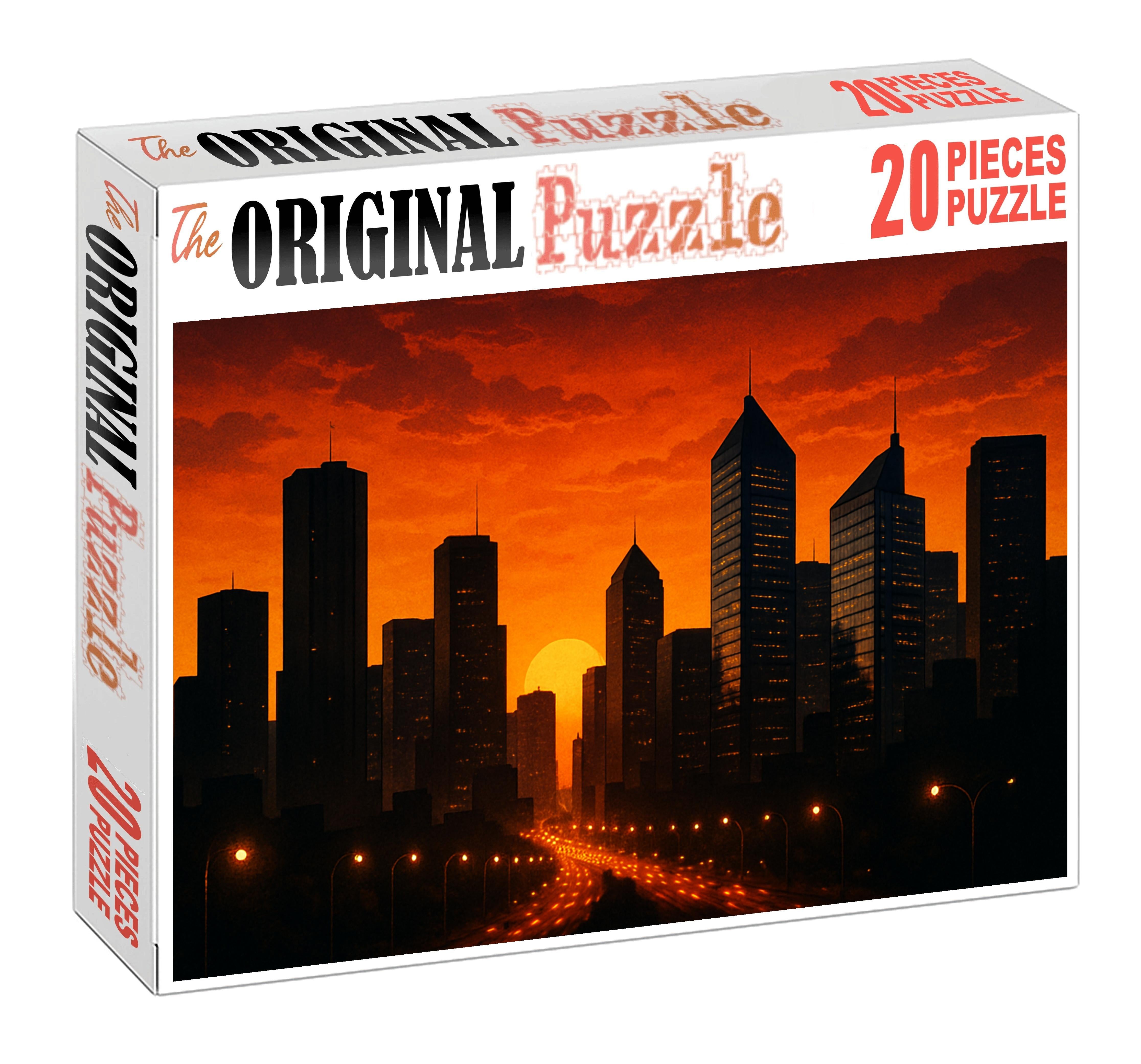 So Paulo Paulista Avenue Skyline Financial Heartbeat 100 Piece Puzzle