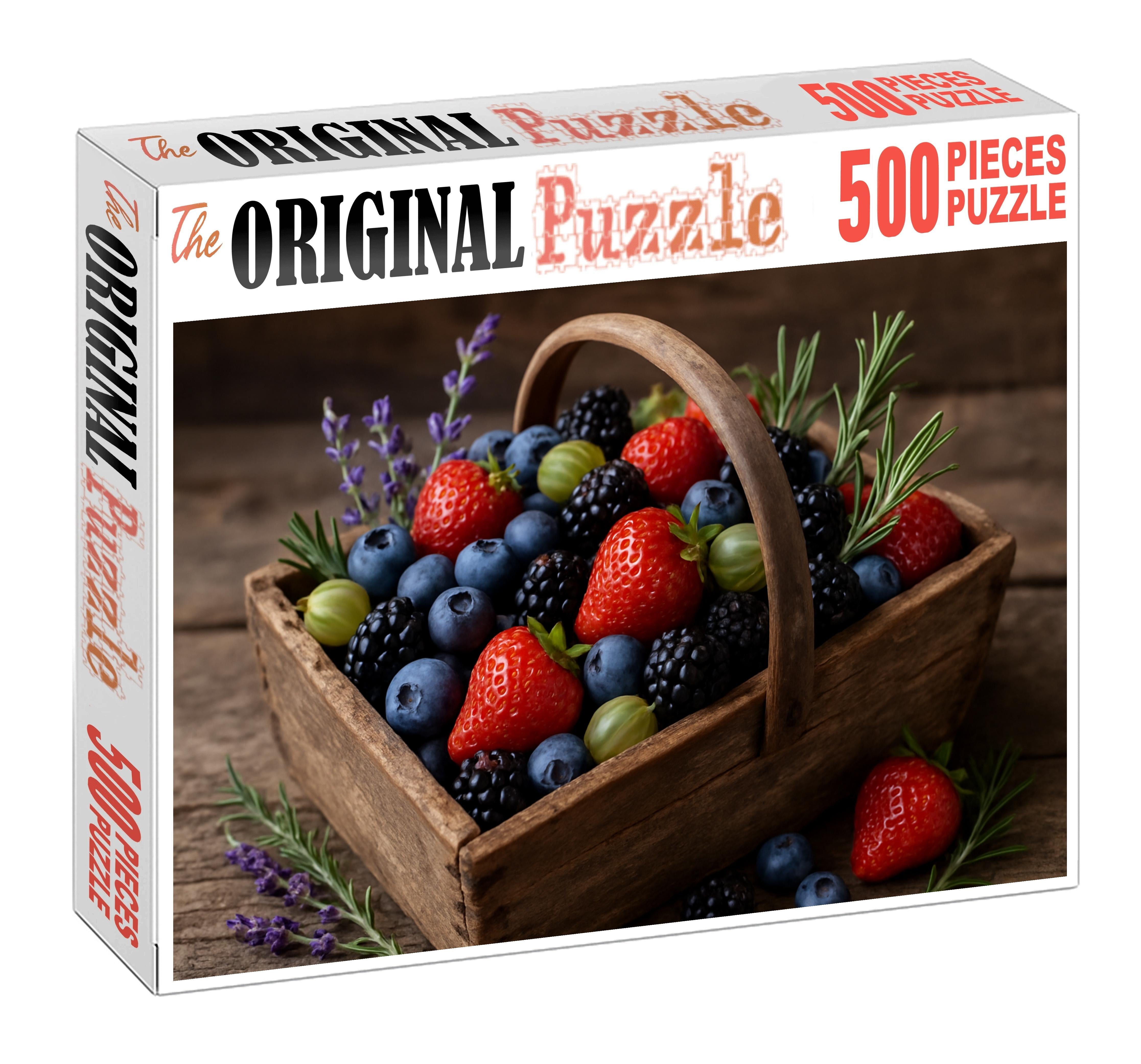 Farmers Basket Brilliance Mixed Berries With Herbal Garnish 20 Piece Puzzle