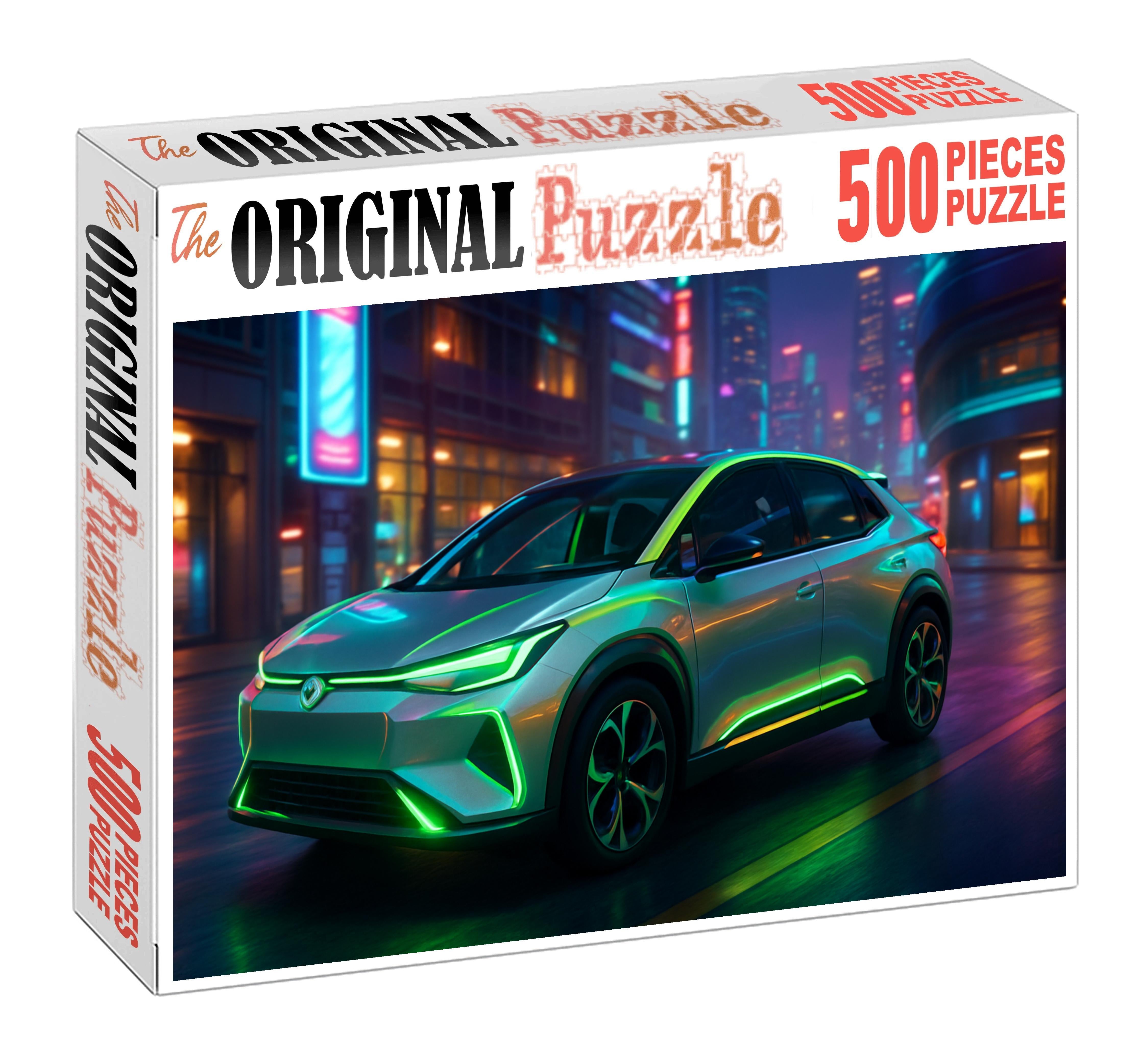 Neon Spectre Futuristic Compact With Hydrogen Fuel Cell And Dynamic Design 300 Piece Puzzle