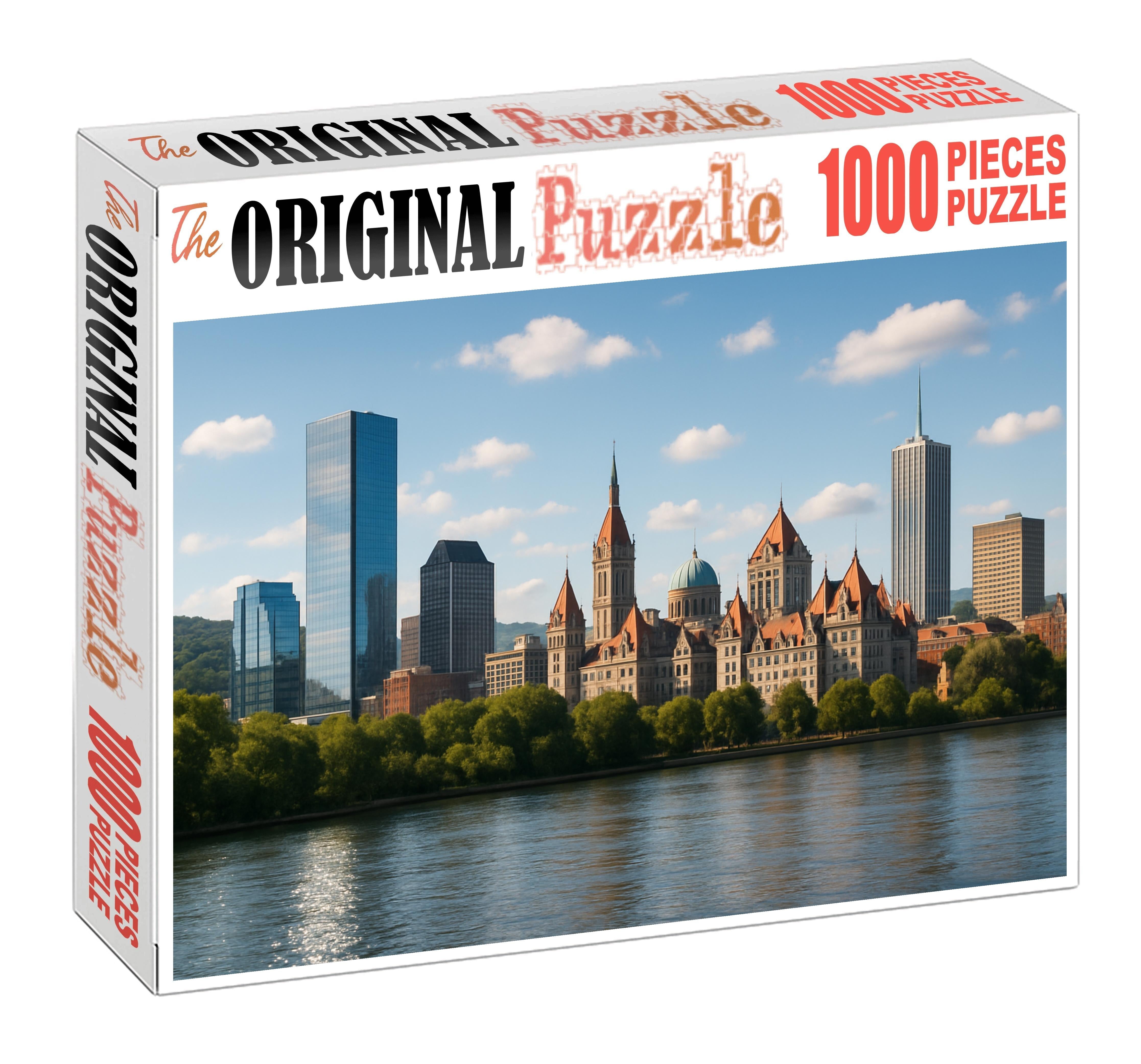 Montreal Skyline Historic And Modern Mix On The St Lawrence River Mini Puzzle