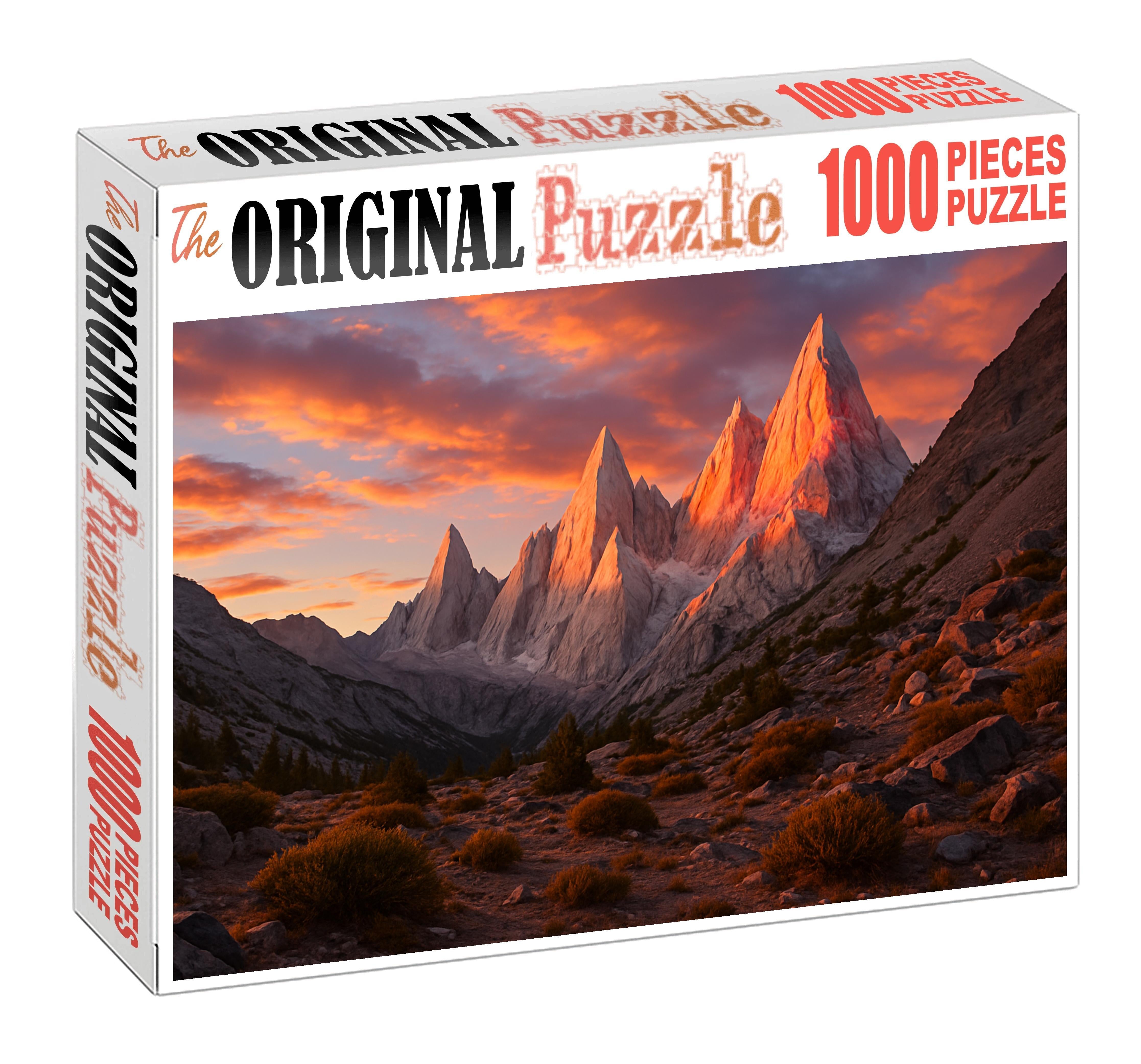 Jagged Quartz Ridge At Sunset Mini Puzzle