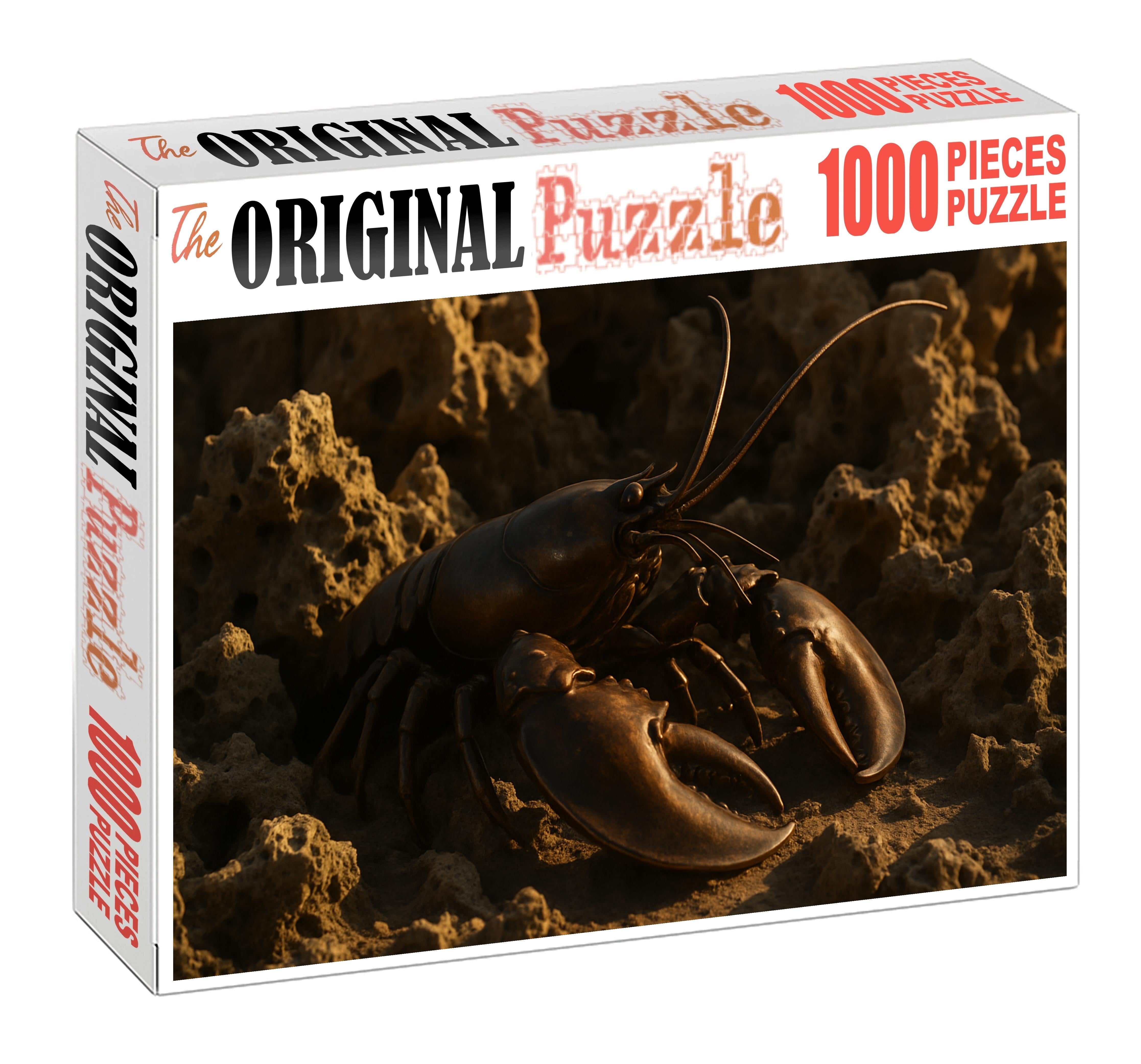 Brass-claw Rock Lobster Armored Crustacean With Prominent Claws And Nocturnal Foraging Puzzle Collection