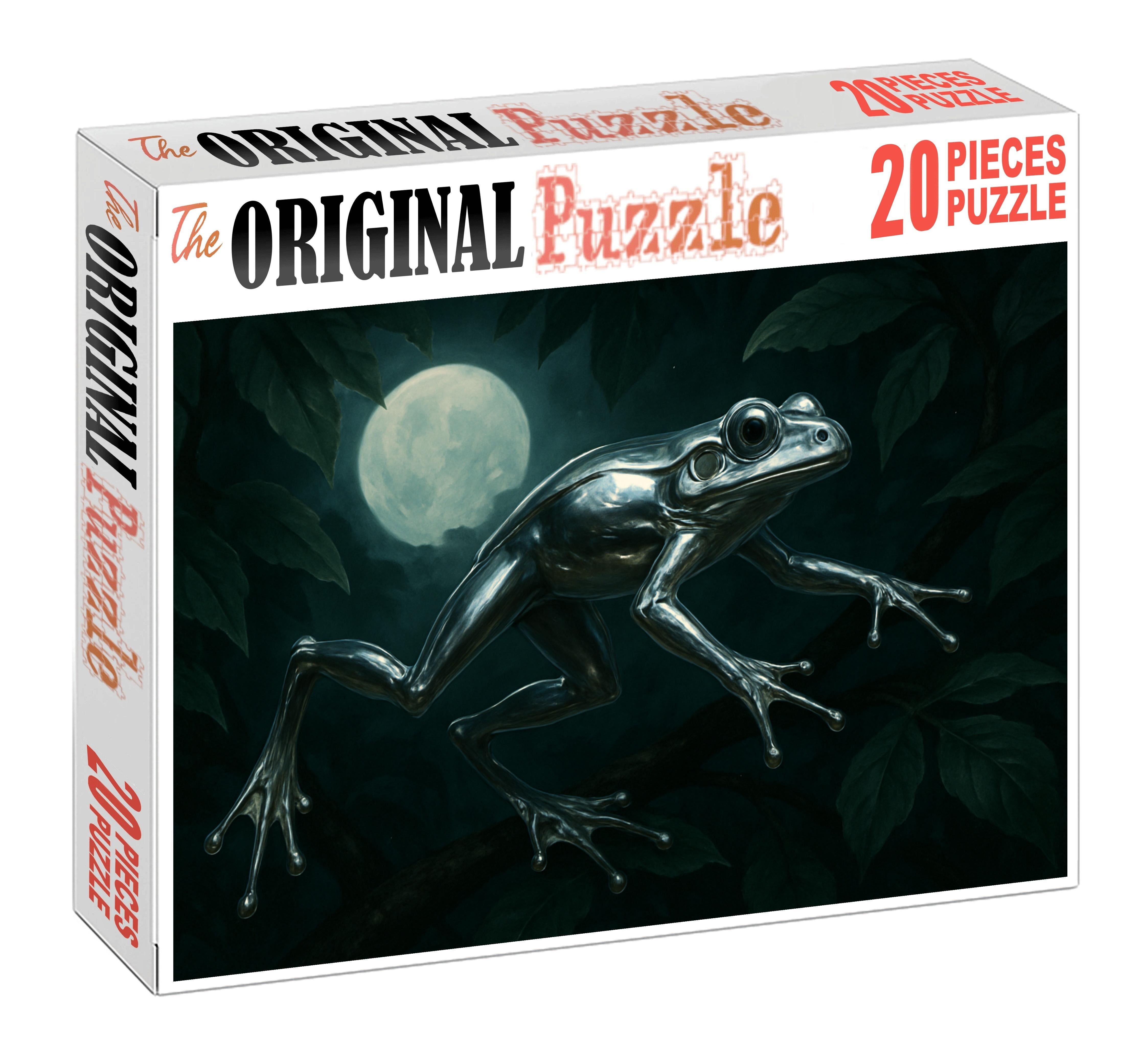 Silverleaf Hopper Arboreal Amphibian With Metallic Skin And Long Legs Mini Puzzle