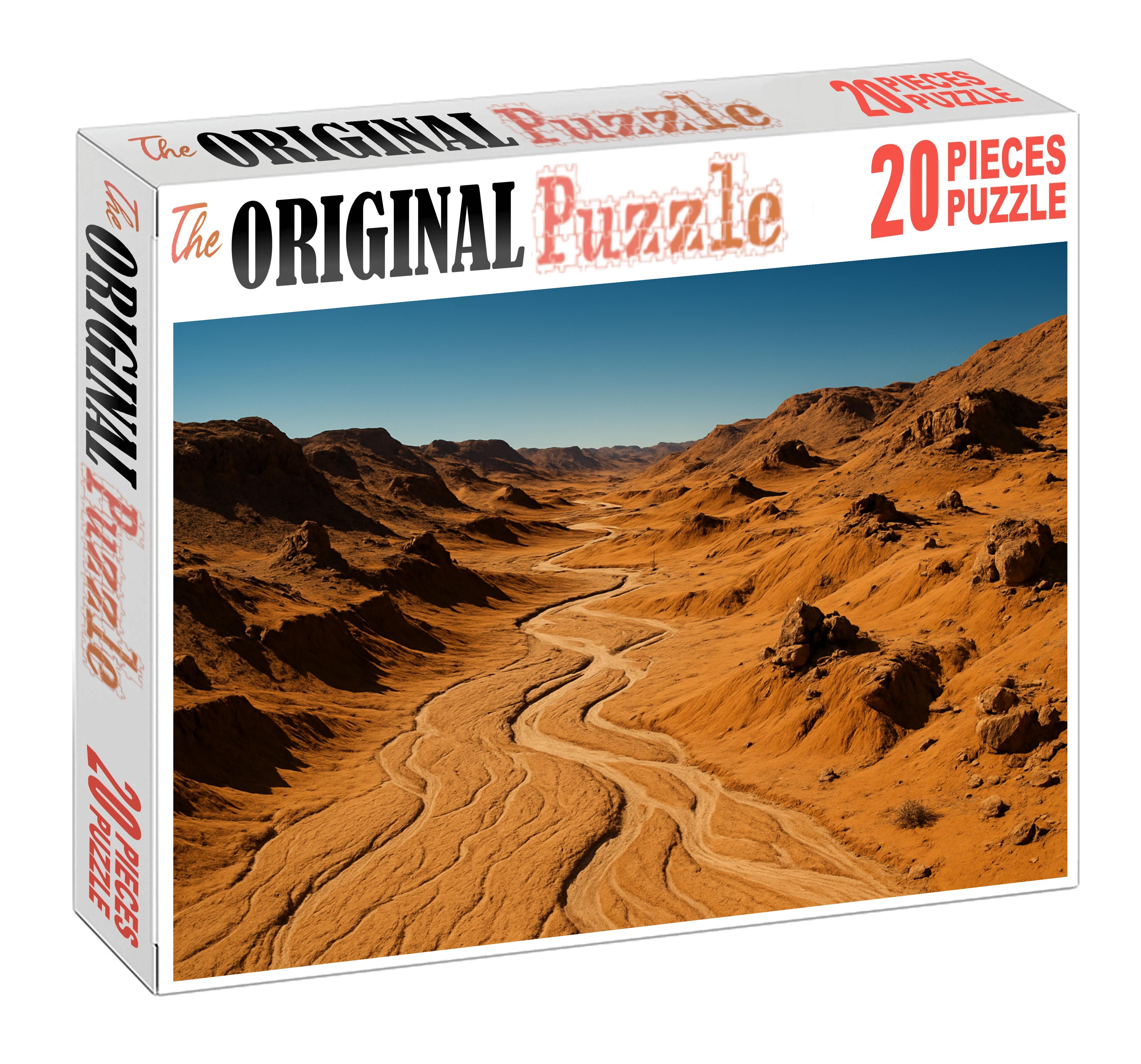 Amber Valley Winding Washes Through Rugged Dune Fields Large Format Puzzle
