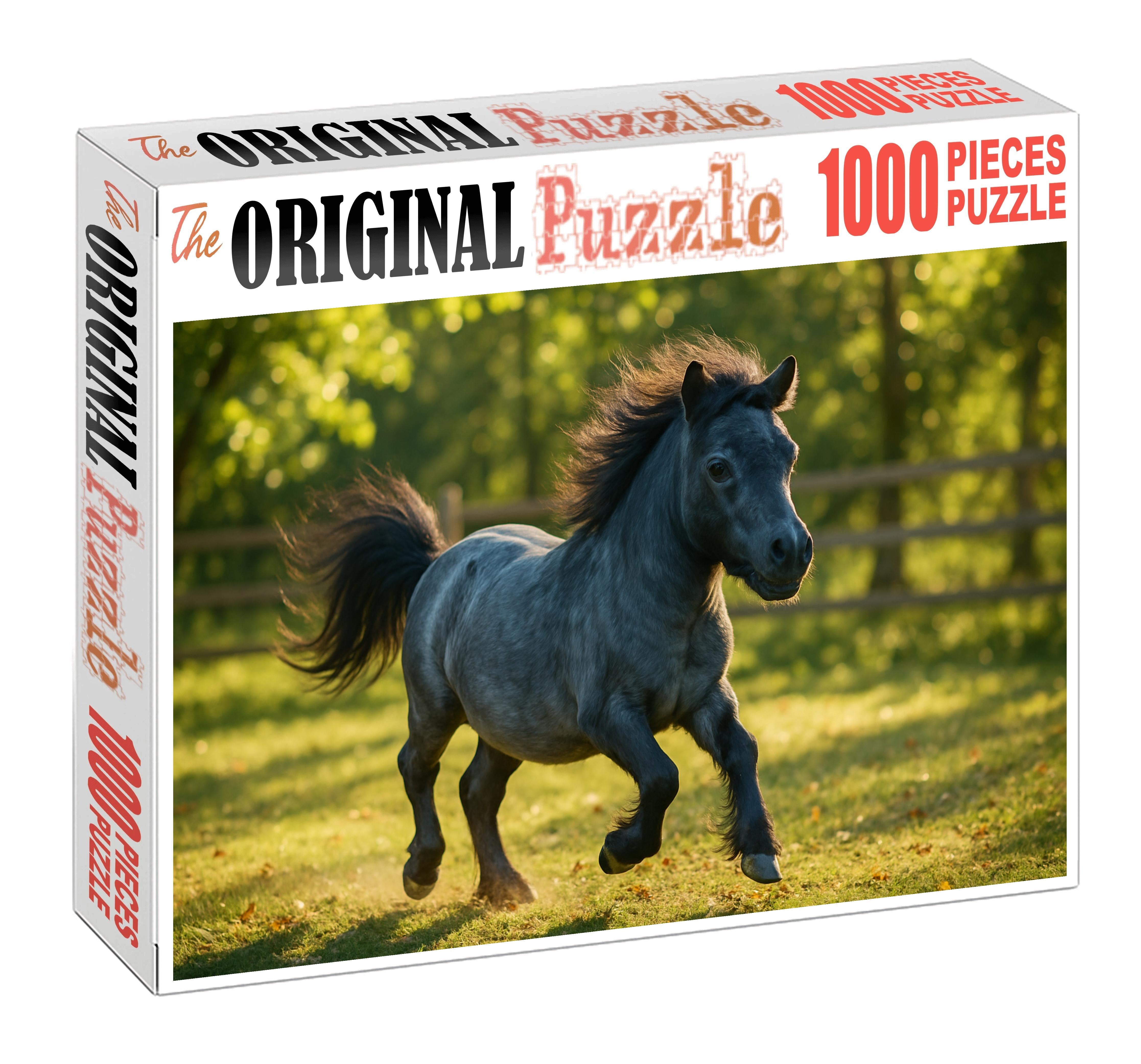 Sapphire Glimmer Pony Petite Blue Roan With Spirited Charm Puzzle Collection