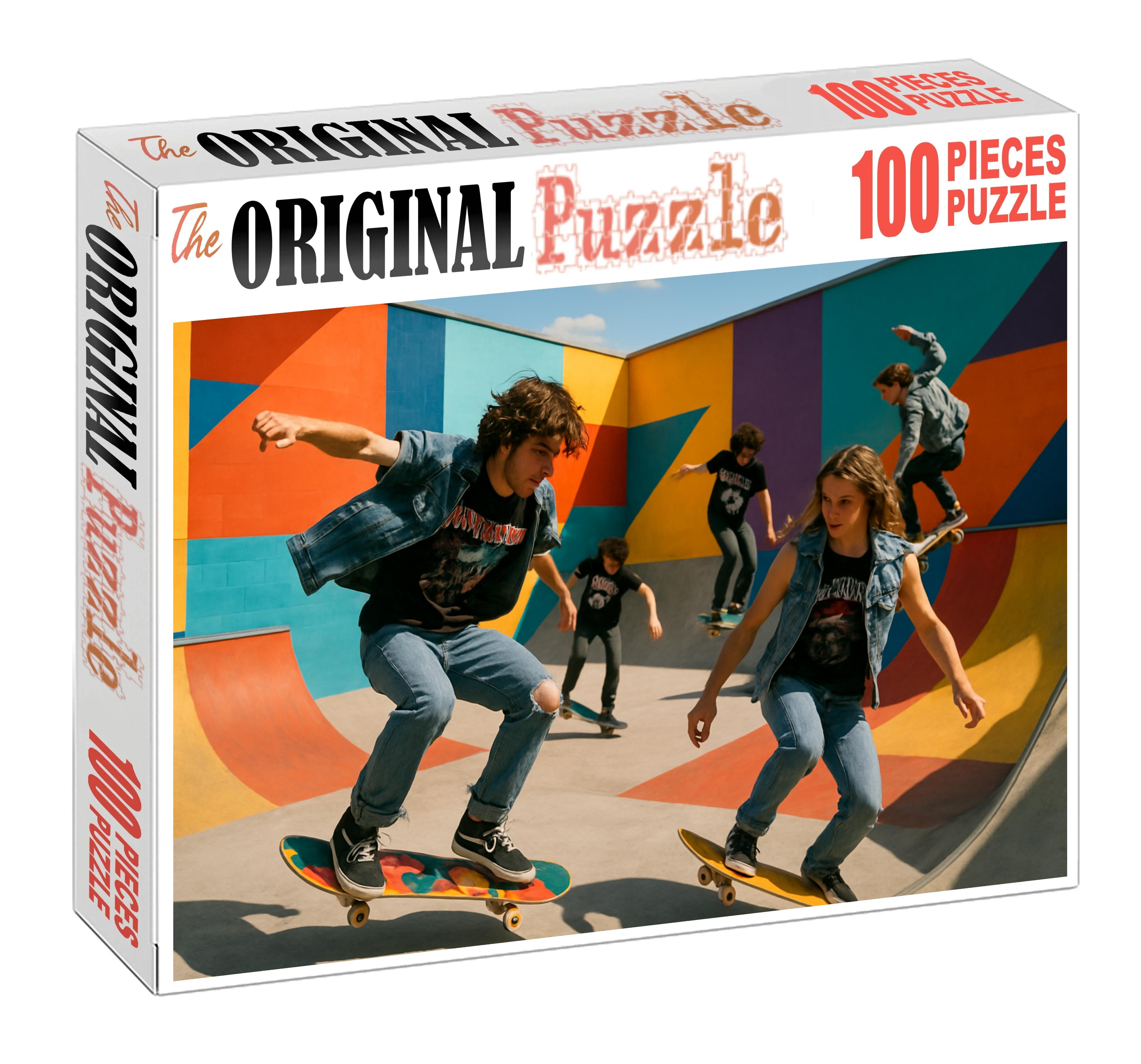 Retro Skate Punk Rebellious Youth Culture And Graffiti Vibes Unique Puzzle Design