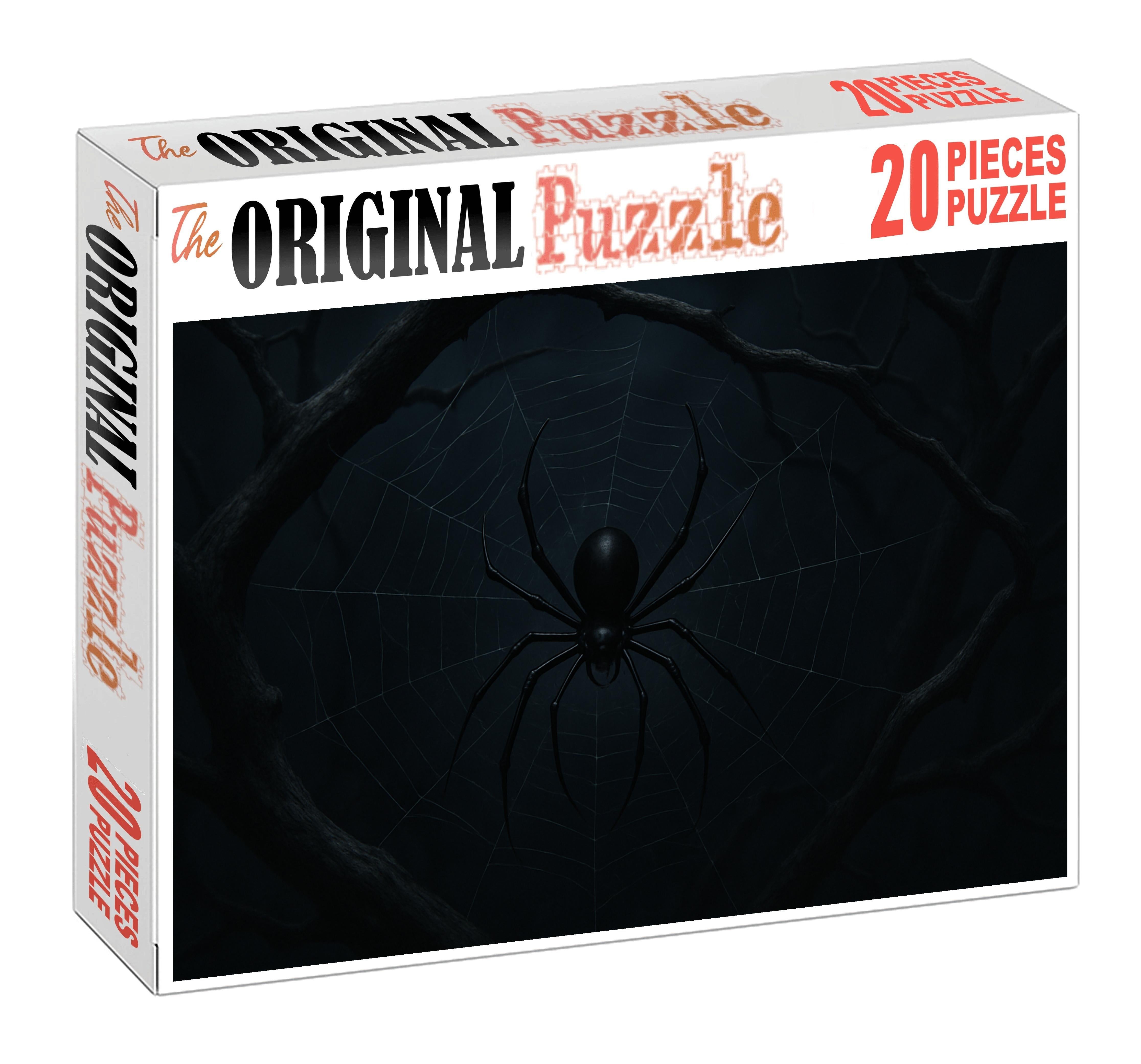 Obsidian Sprawler Nocturnal Arachnid With Glossy Jet-black Exoskeleton Mini Puzzle