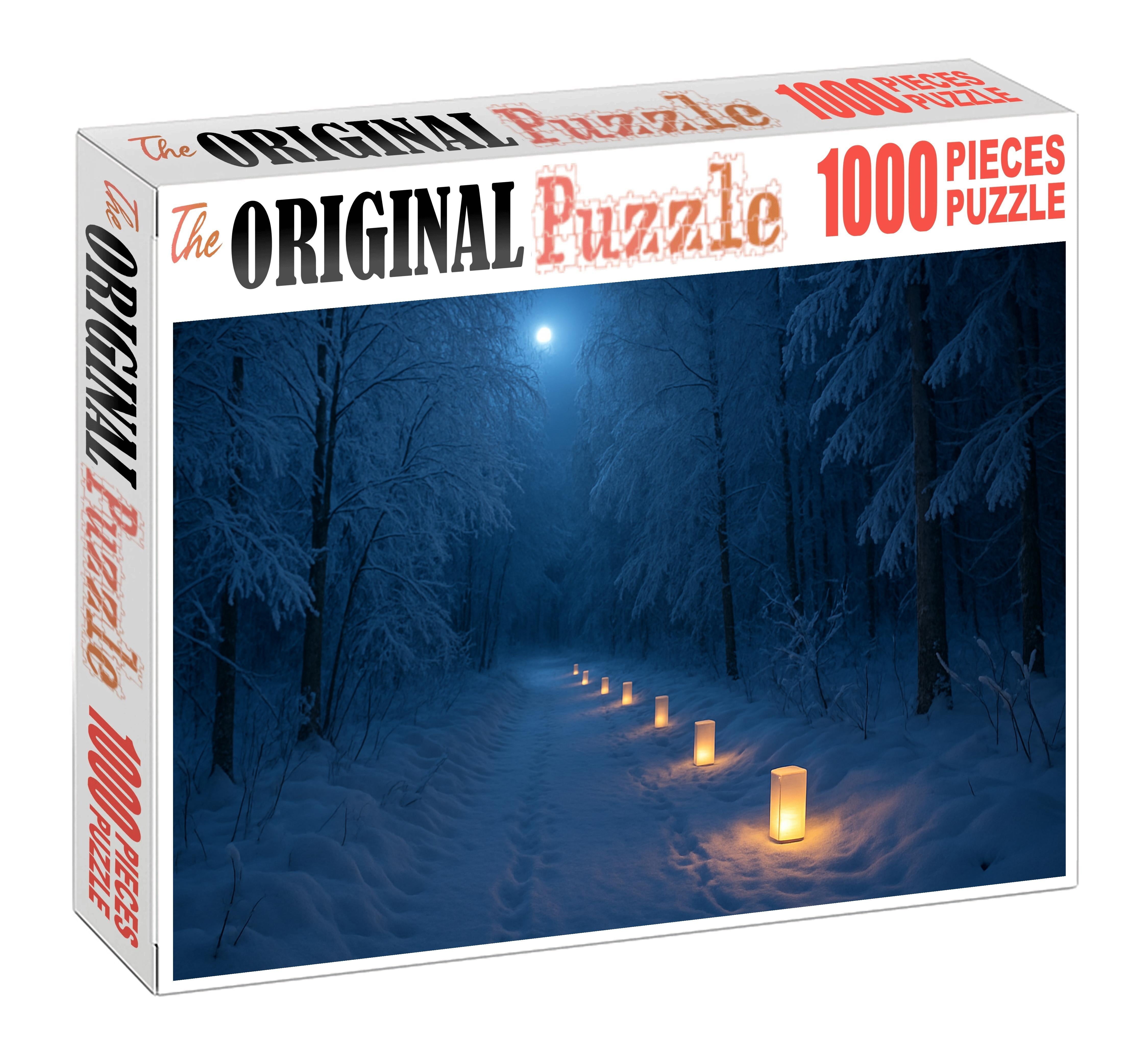 Twilight Snow Lantern Walk Puzzle For Adults