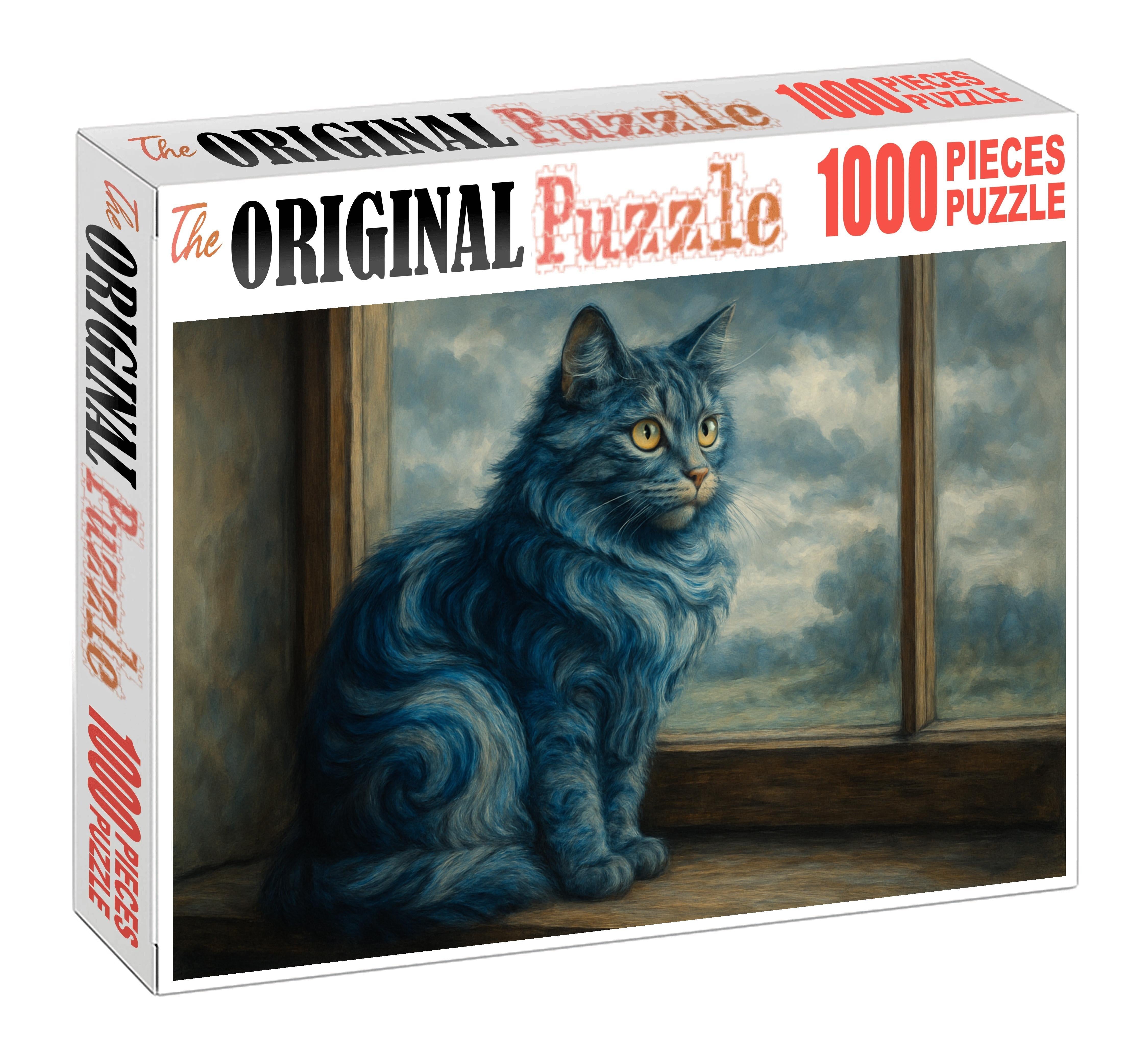 Storm Swirl Dynamic Blue Marble Mediumhair With Curious Energy Premium Puzzle Pieces