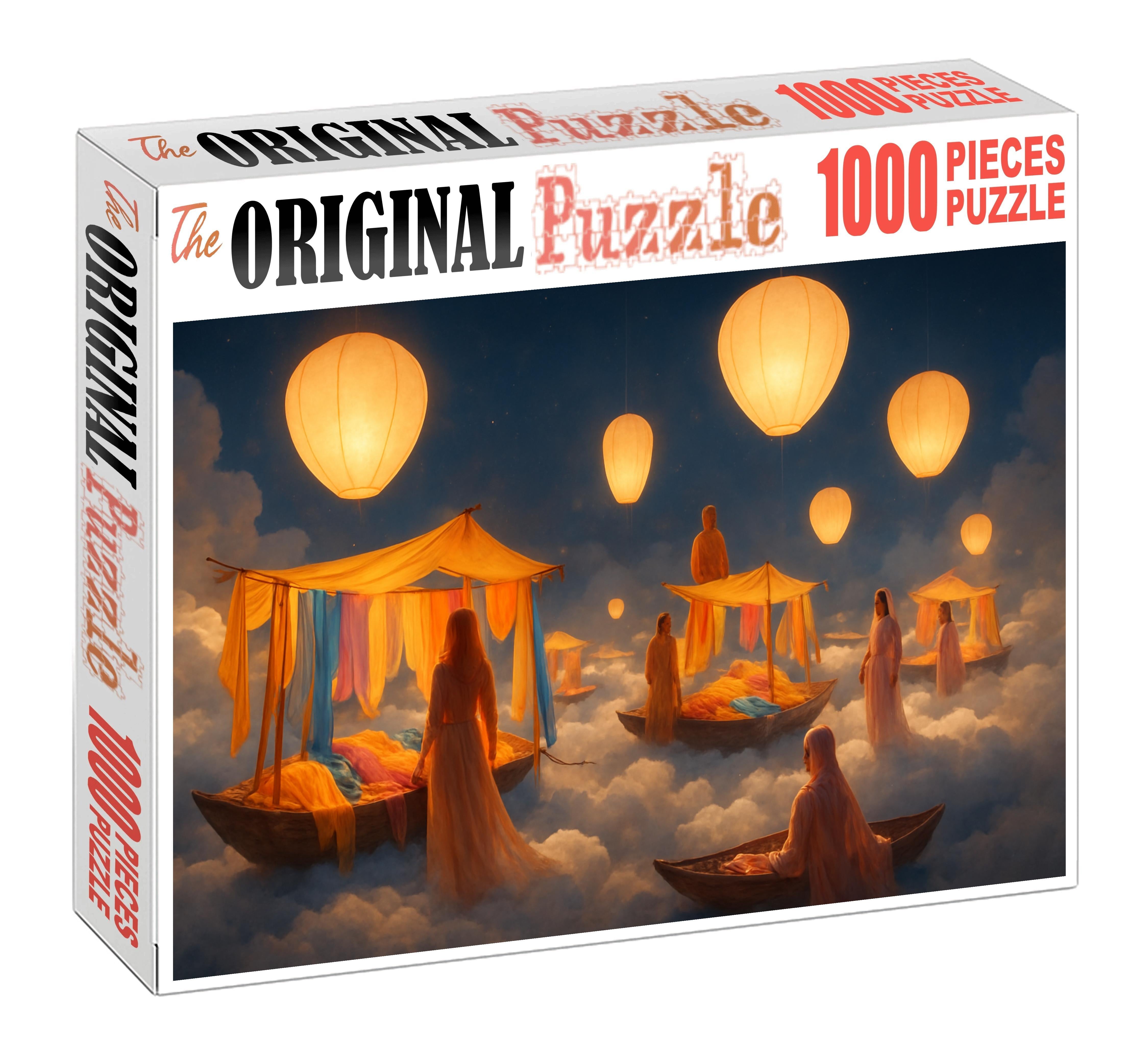 The Skybound Market Of Floating Lanterns 1000 Piece Puzzle