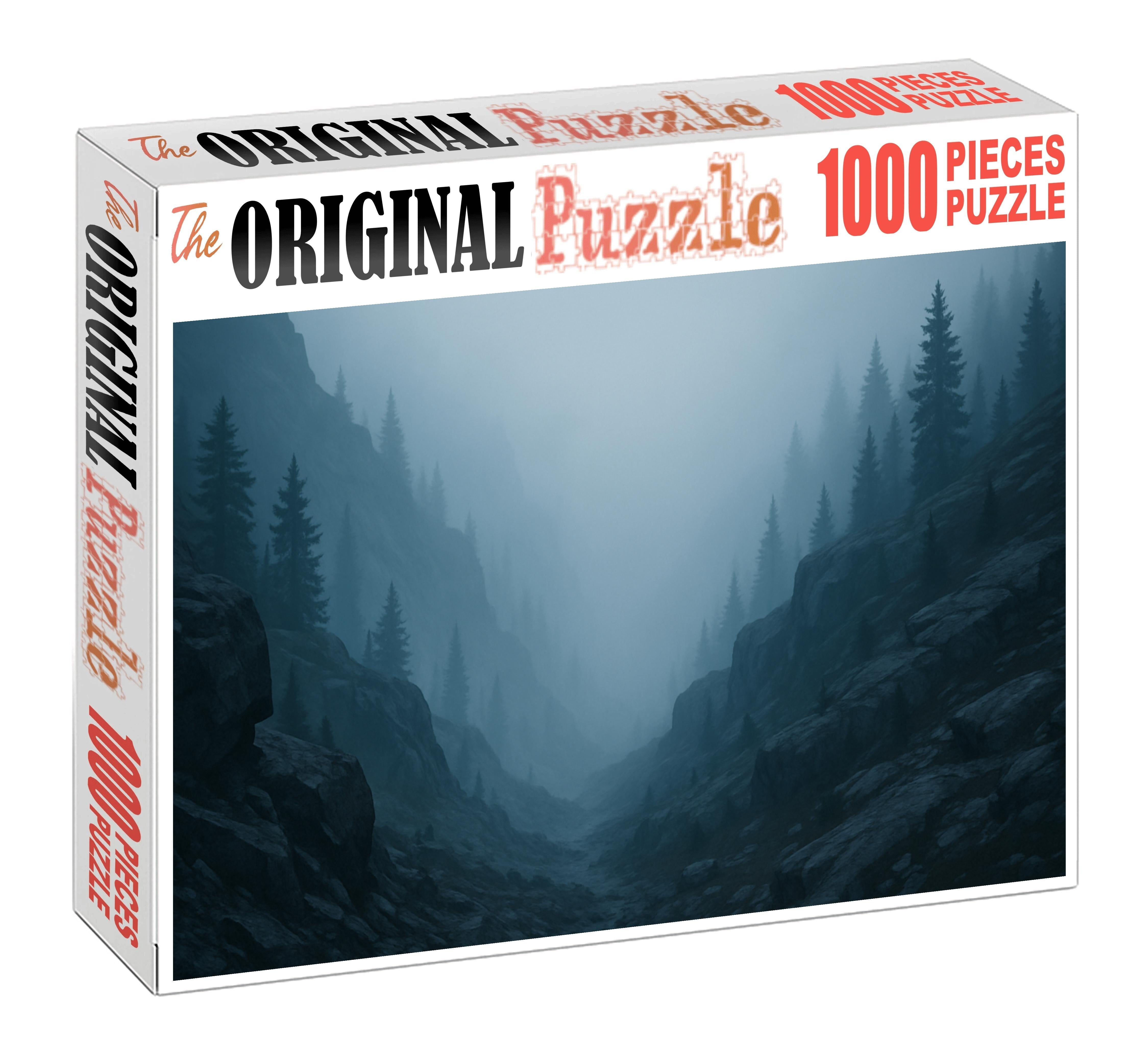 Mist-hung Mountain Pass Premium Puzzle Pieces