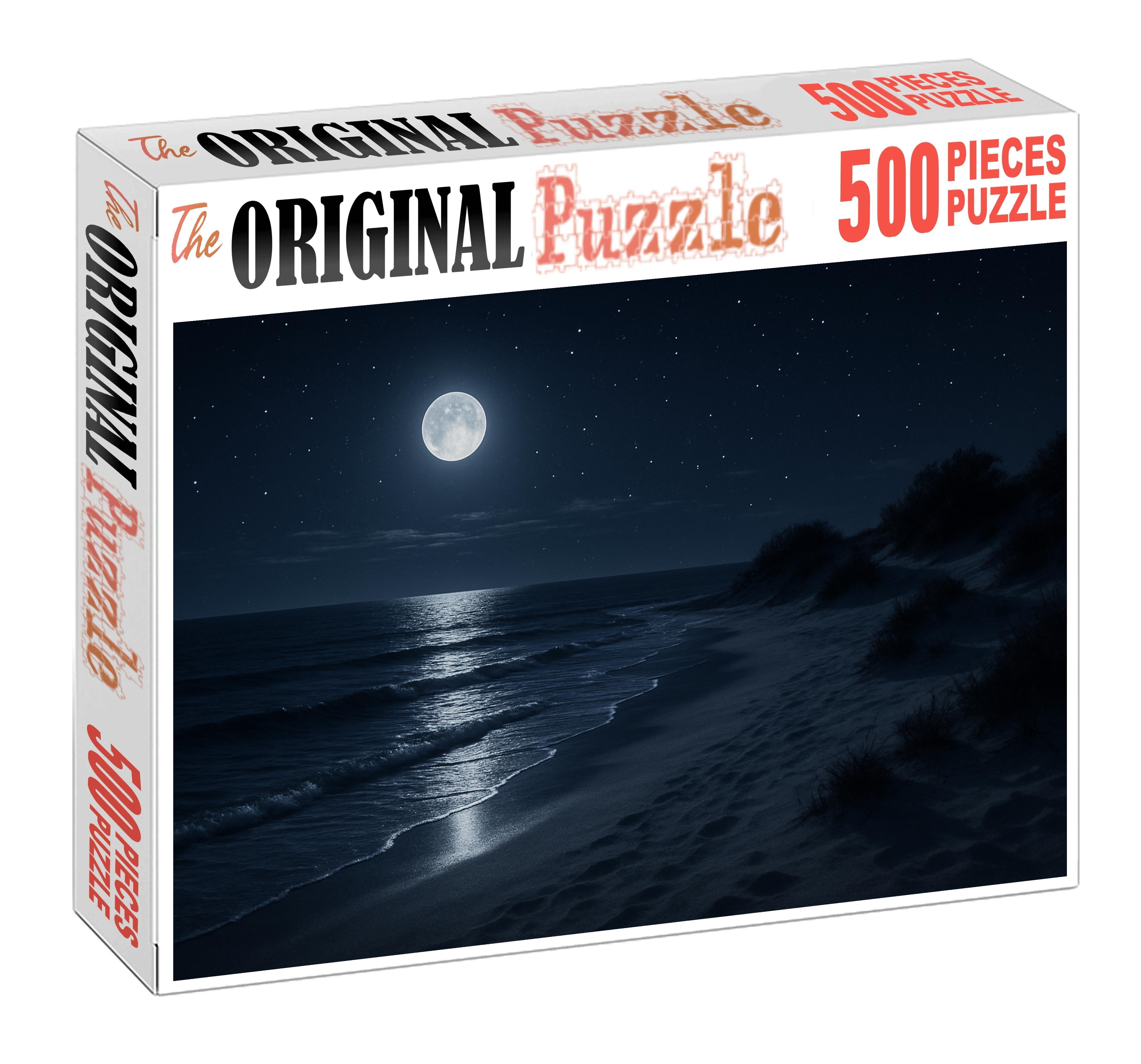 Moonlit Cove Silvery Beach And Quiet Night Waters Easy Puzzles