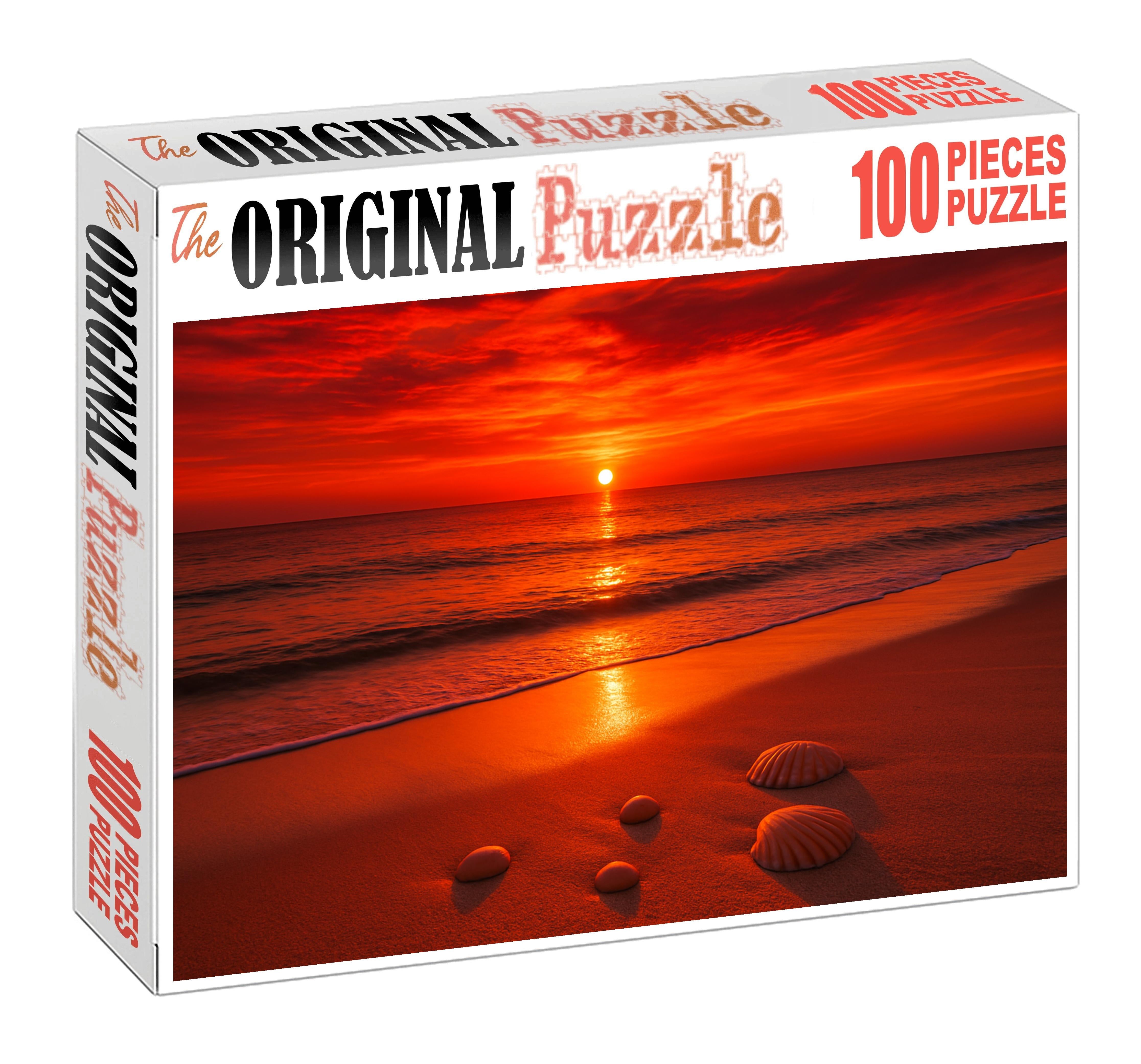 Crimson Horizon Beach 50 Piece Puzzle