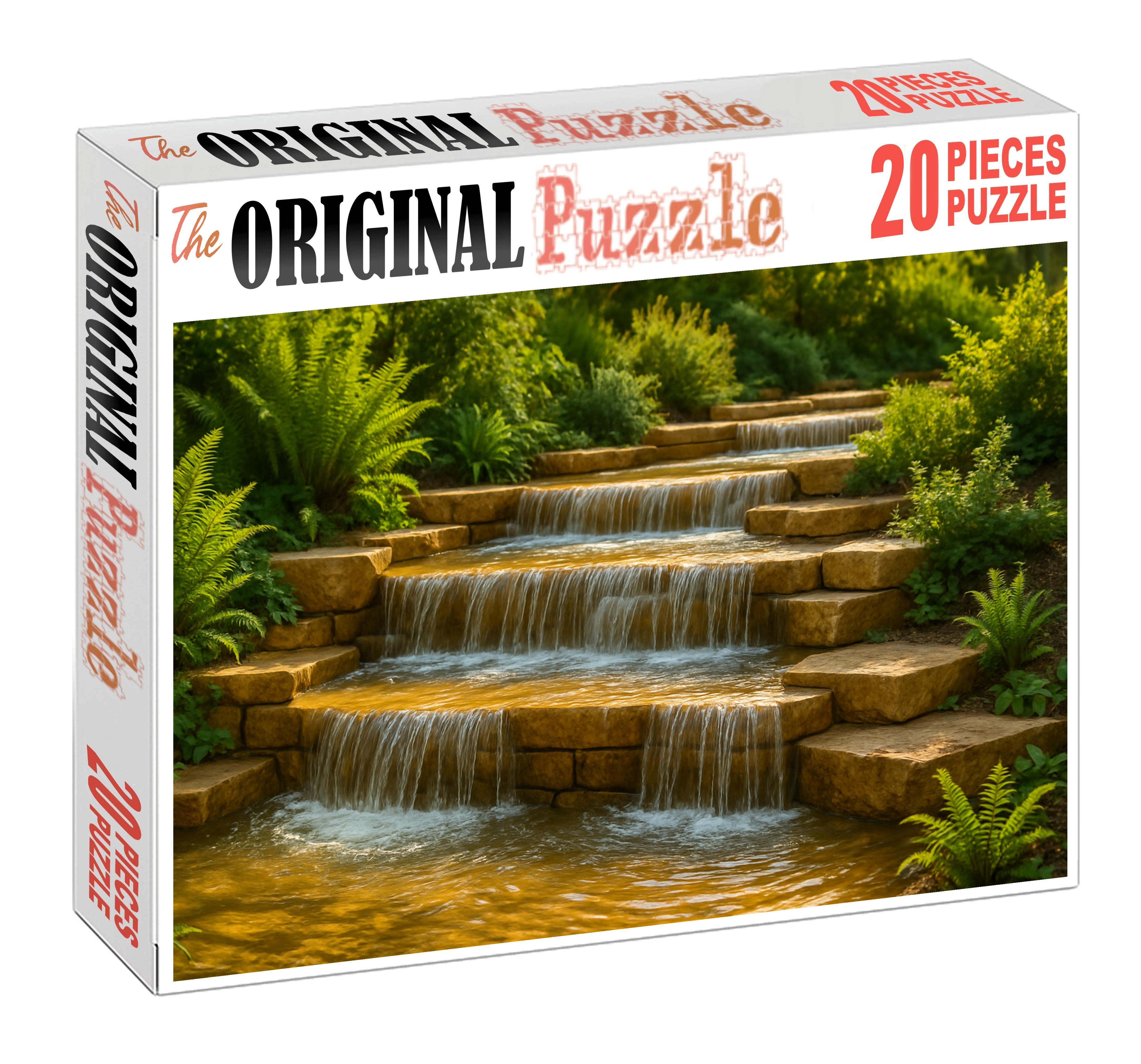 Golden Cascade Steps Large Format Puzzle