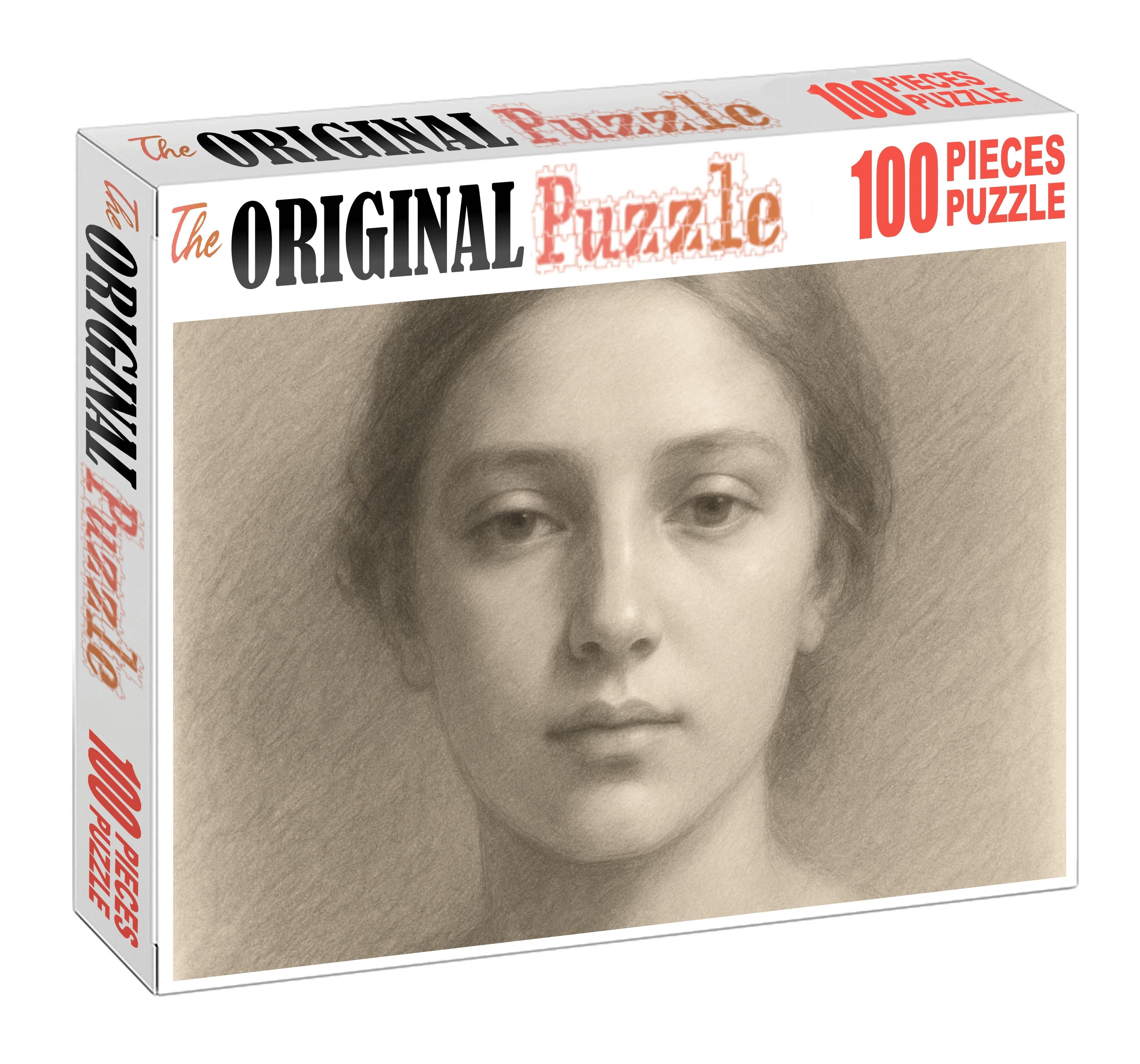 Vintage Portrait Study Soft Pencil And Eraser Techniques For Subtle Contrast Large Format Puzzle