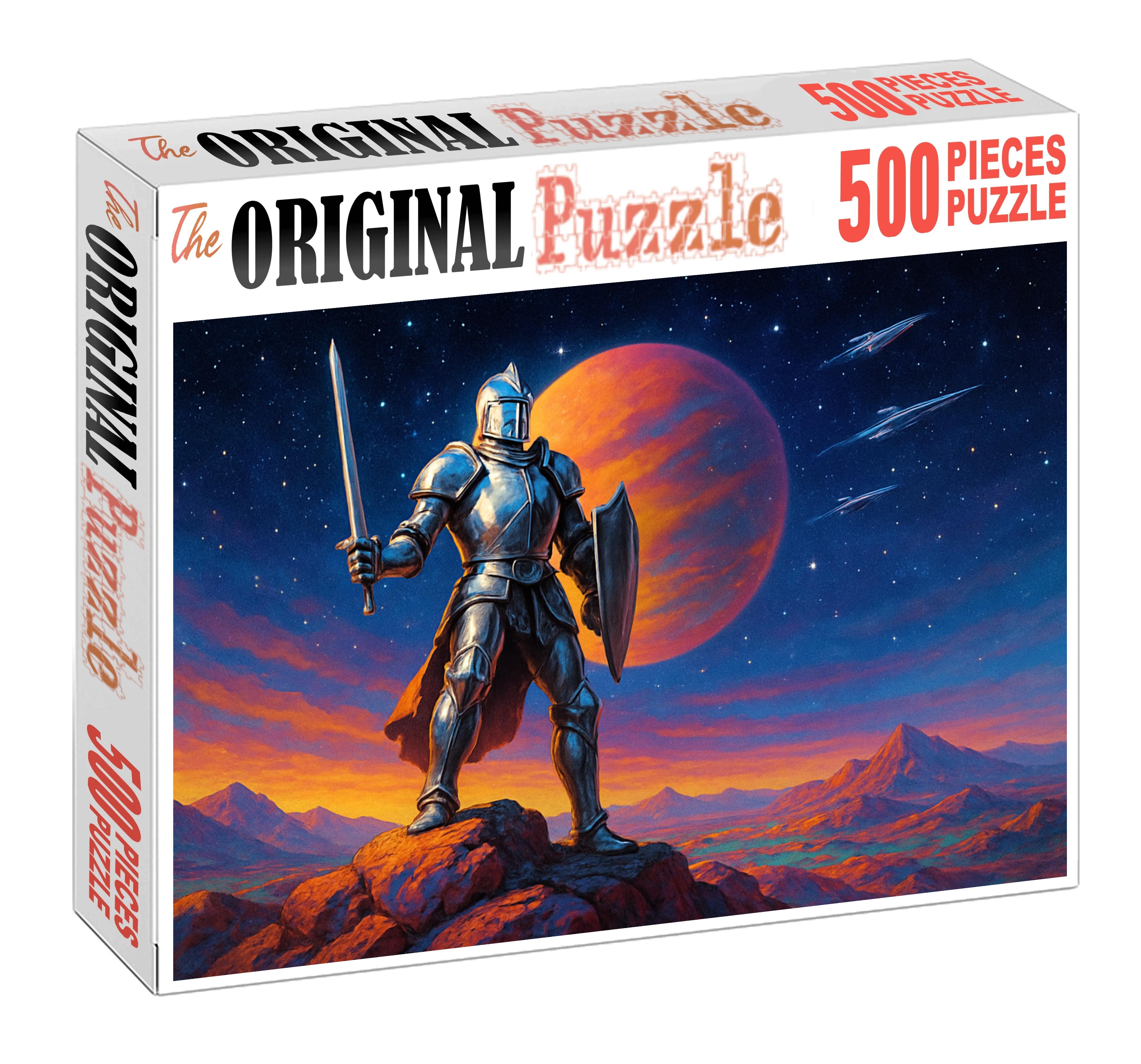 Retro Space Adventure Saga Bold Colors And Heroic Exploration Mini Puzzle